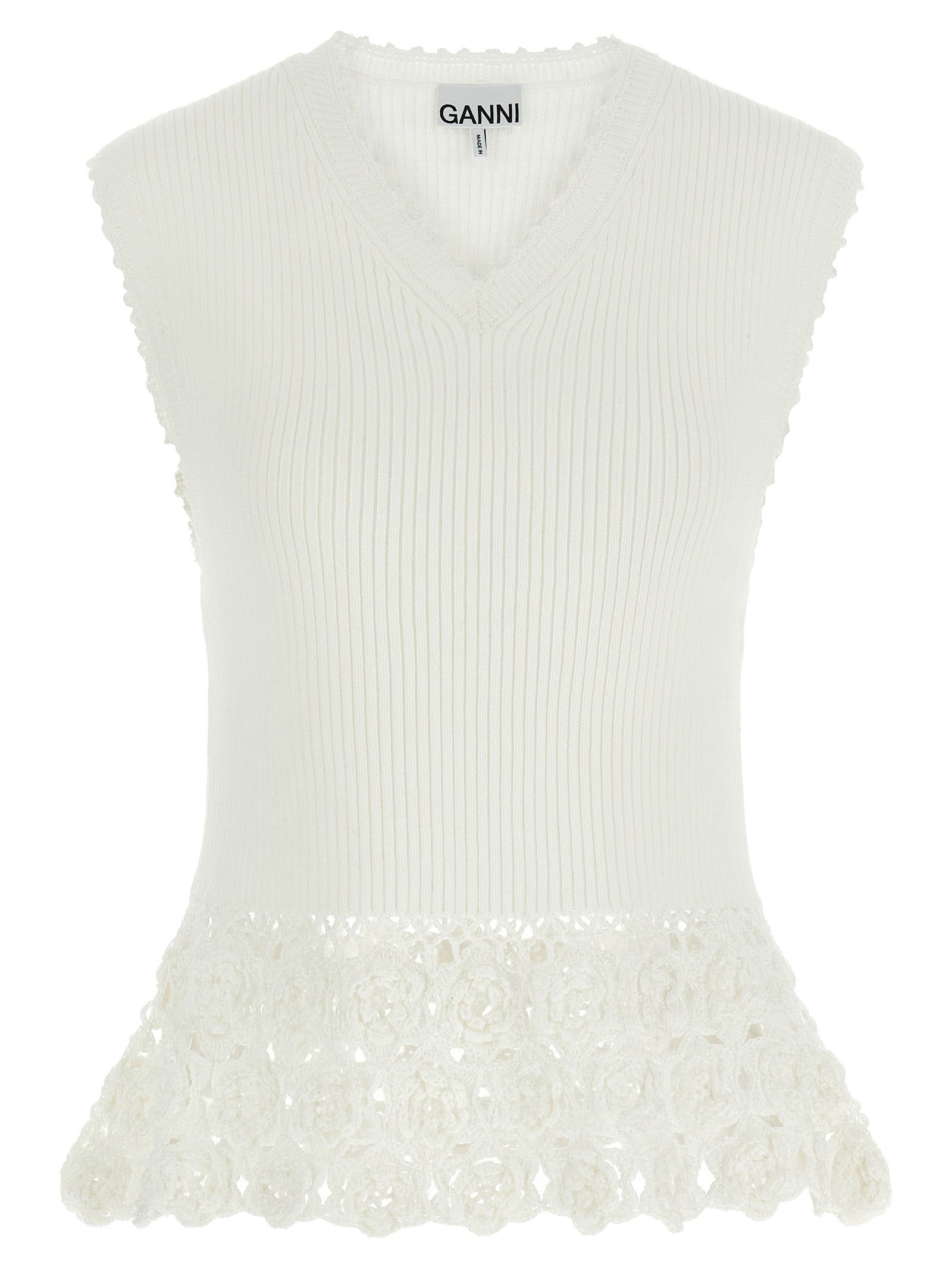 Ganni 'Cotton Crochet' Vest