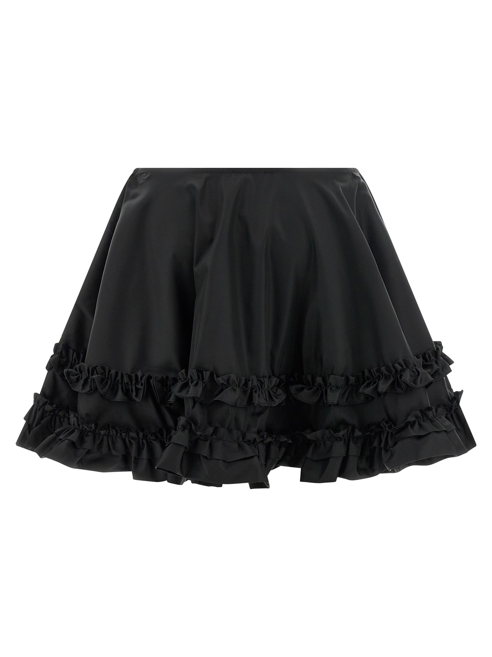 Ganni 'Duchesse Nylon Mini Frill' Skirt