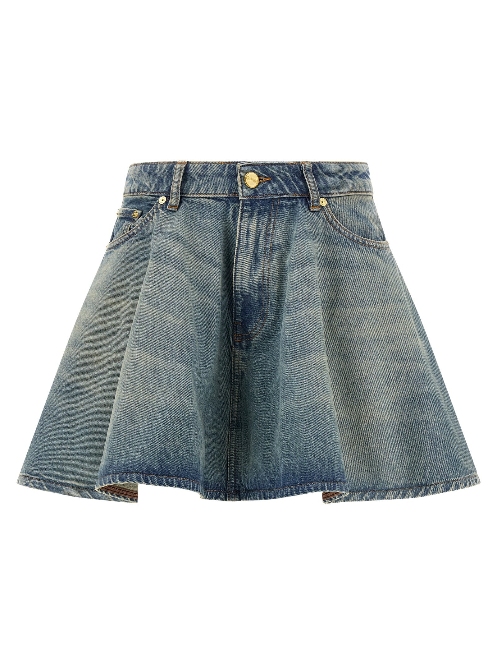 Ganni 'Tint Rigid Denim' Skirt