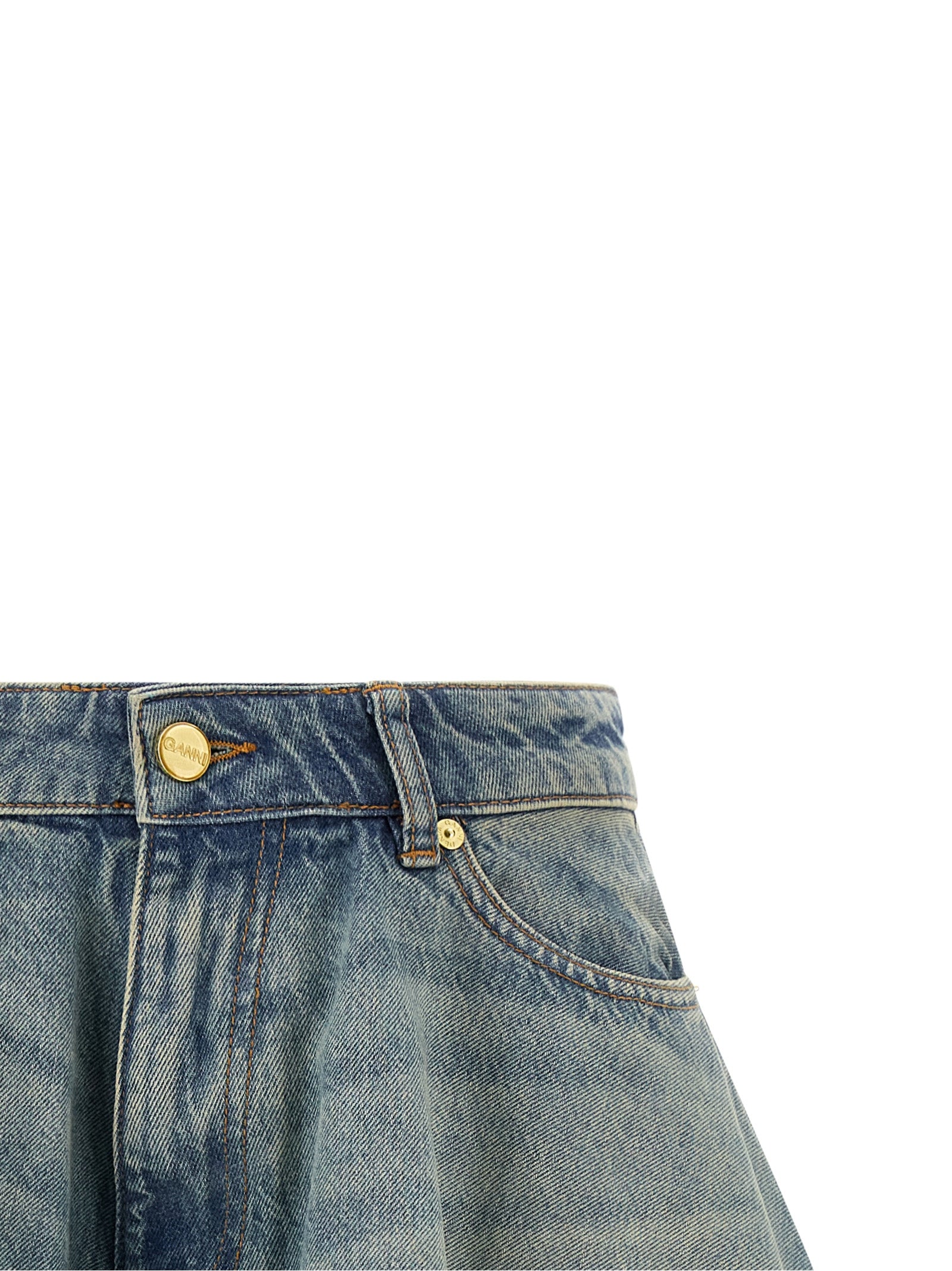 Ganni 'Tint Rigid Denim' Skirt