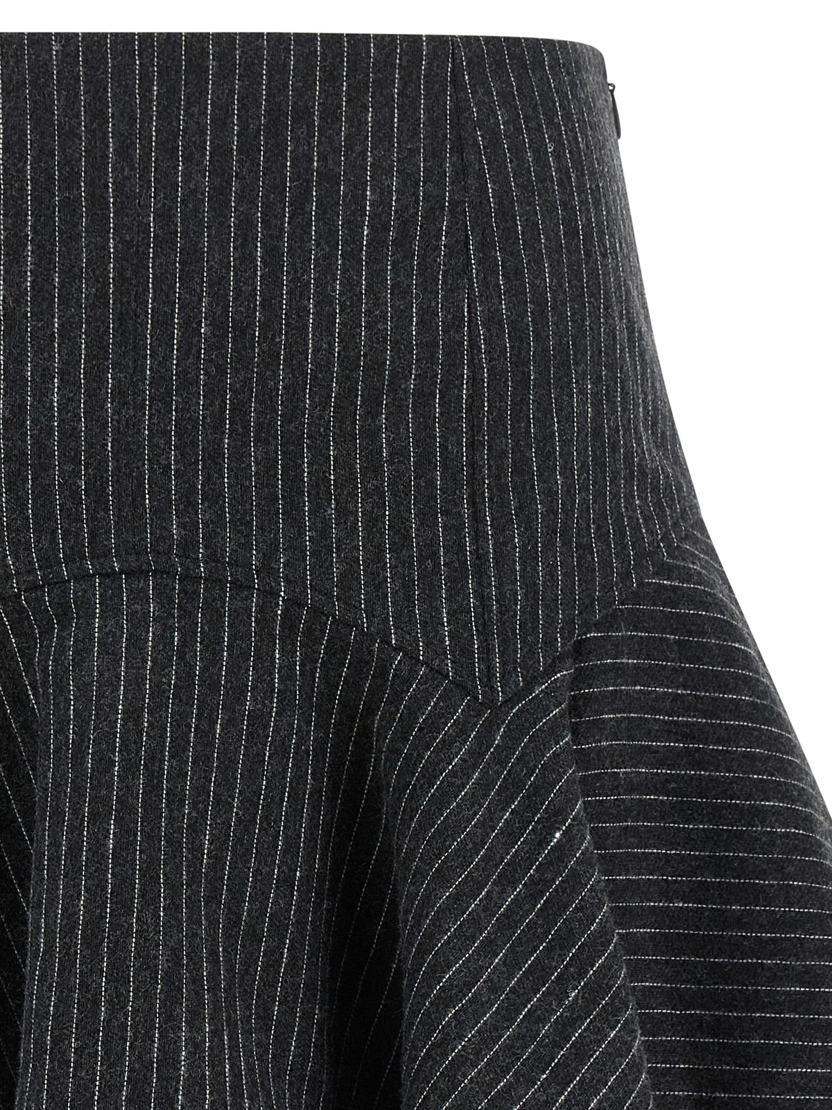 Ganni Pinstriped Flannel Skirt