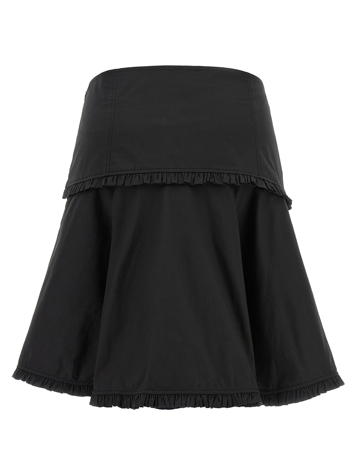Ganni Black Stretch Cotton Skirt