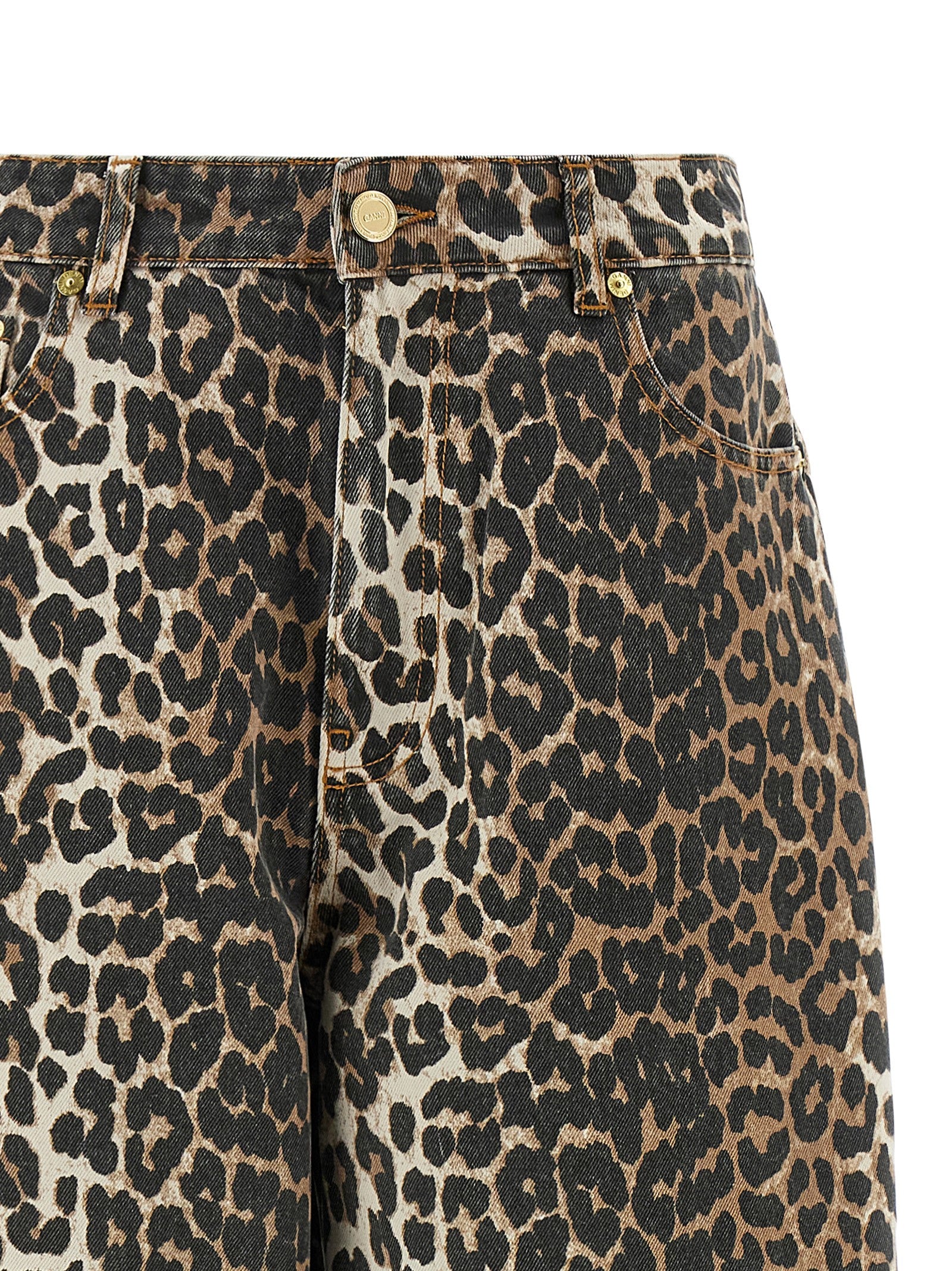 Ganni 'Leopard Printed Stary' Jeans