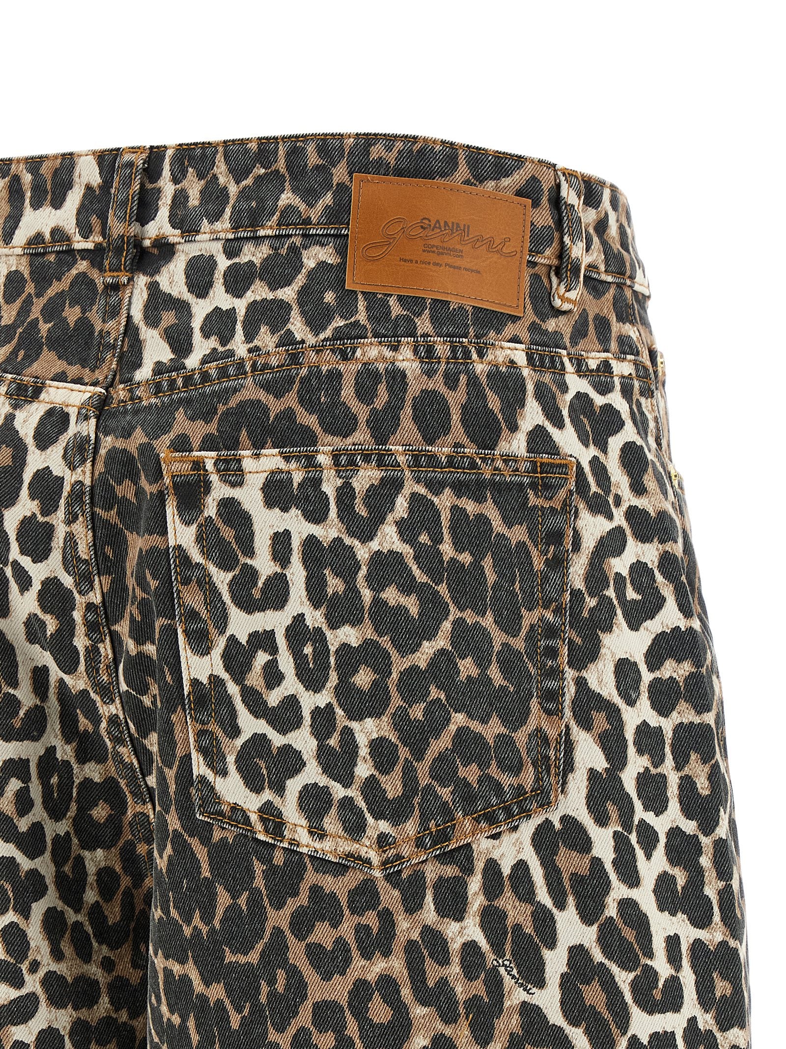Ganni 'Leopard Printed Stary' Jeans