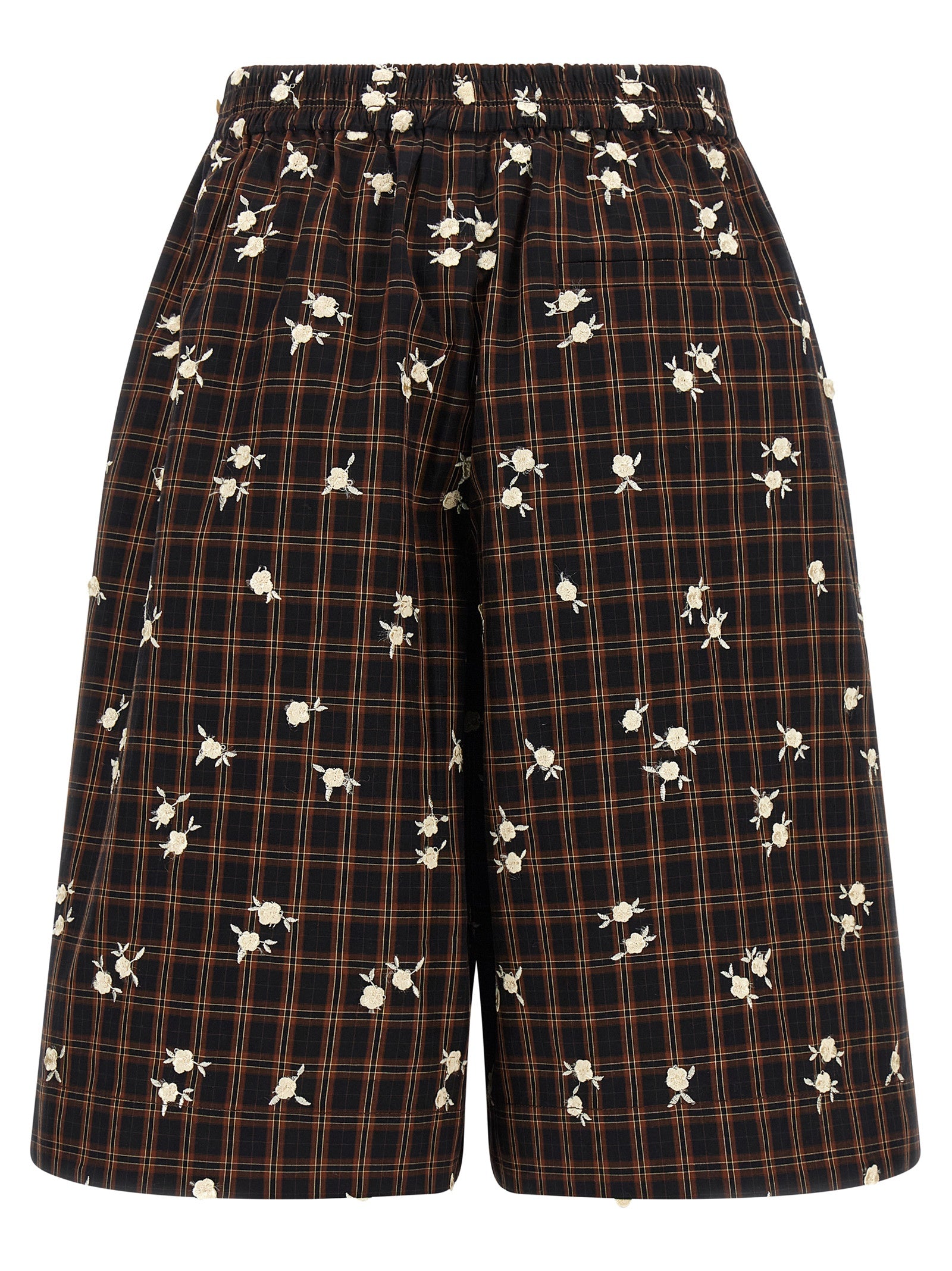 Ganni 'Check Flower' Bermuda Shorts