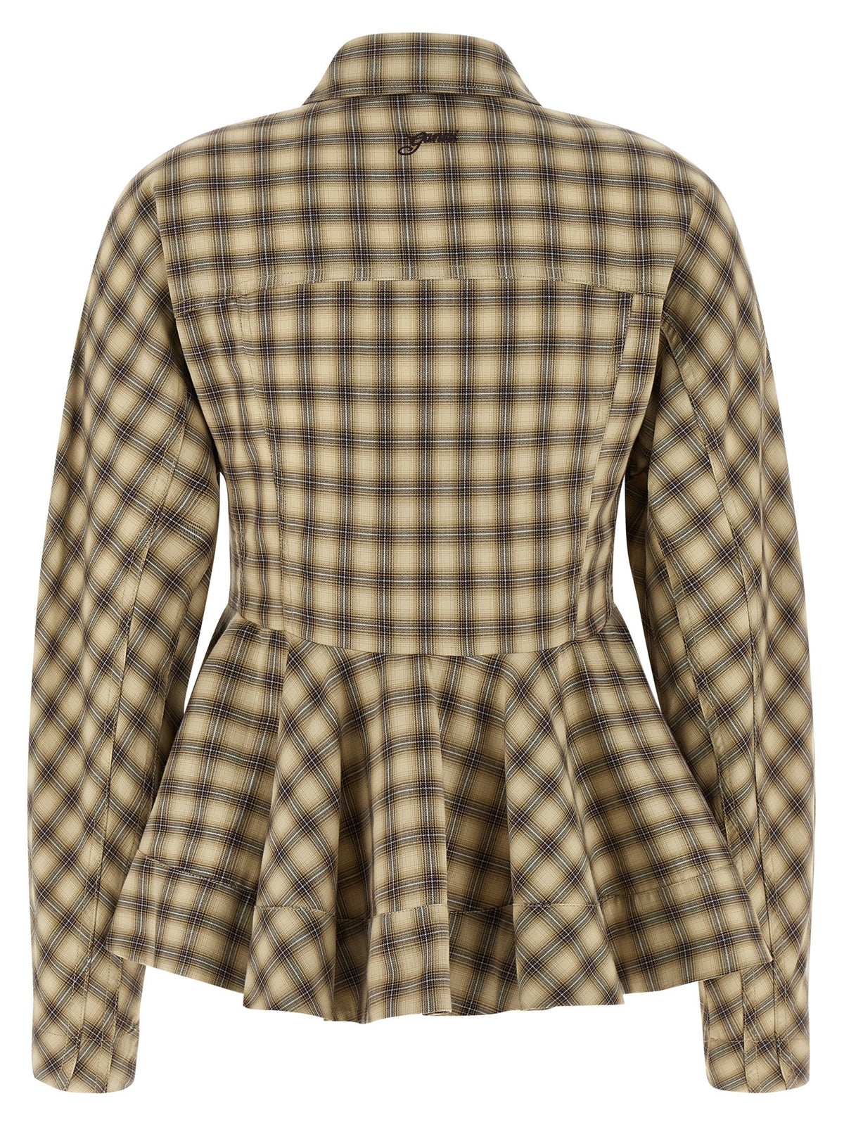 Ganni 'Check Flannel Peplum' Shirt