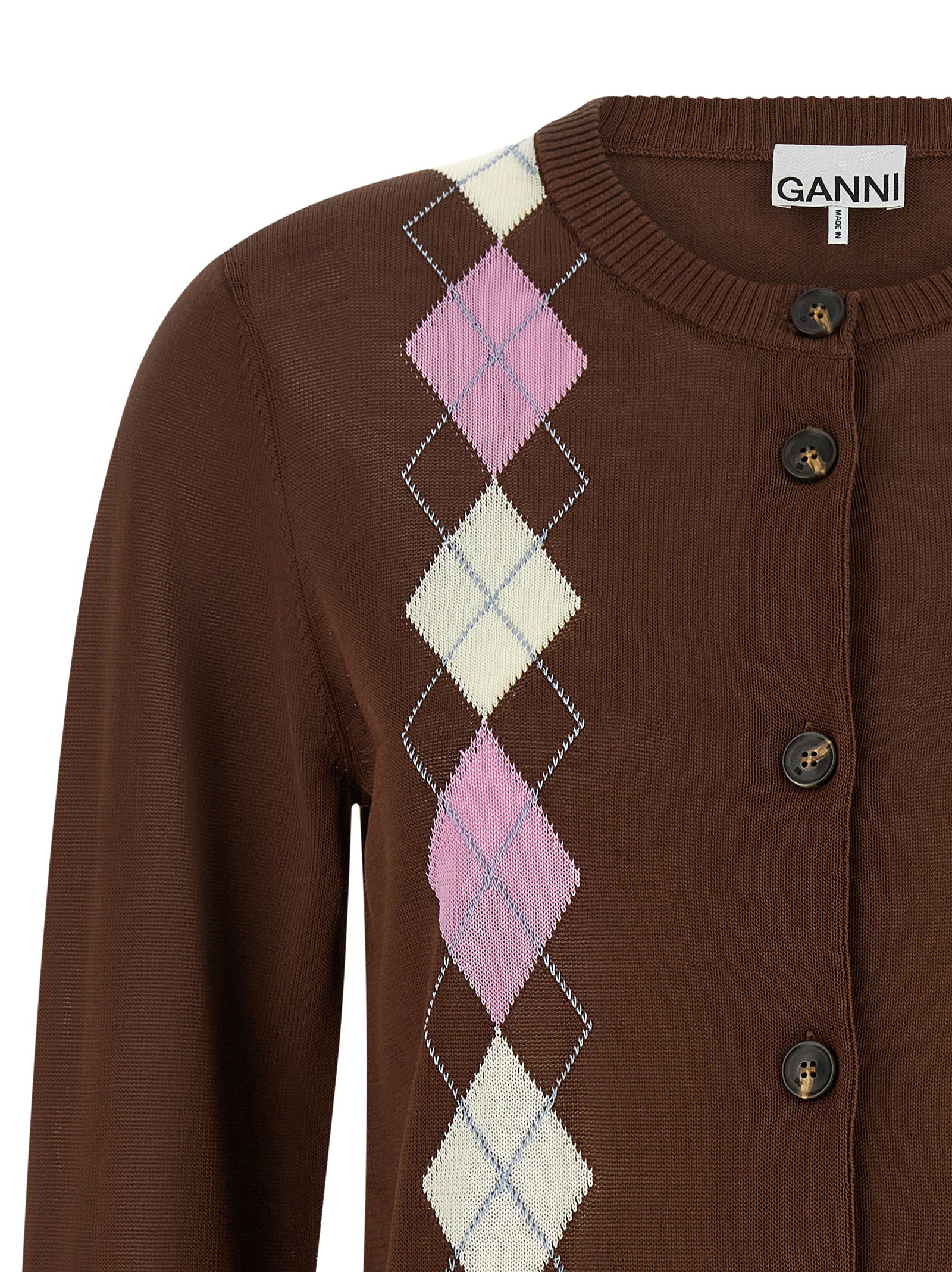 Ganni 'Argyle' Cardigan