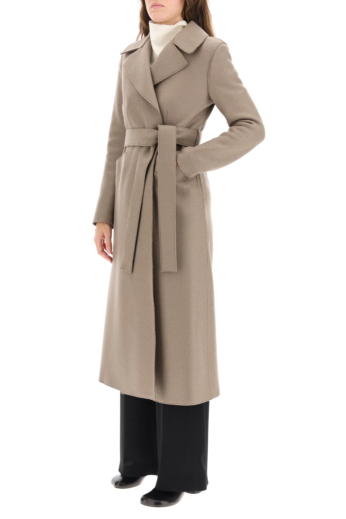 Harris Wharf London Long Pressed Wool Coat