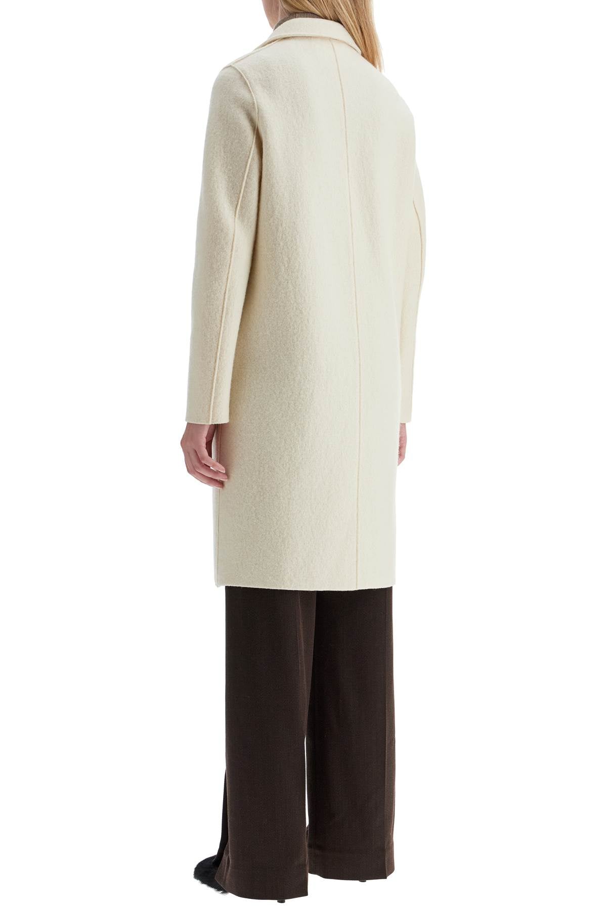 Harris Wharf London Single-Breasted Wool Coat In Boiled