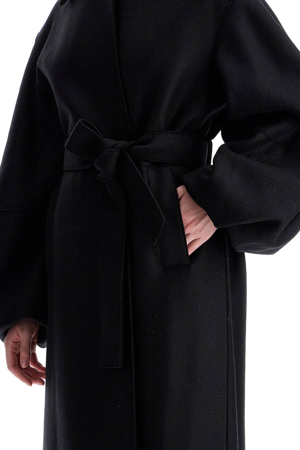 Harris Wharf London Pressed Wool Robe Coat With Nine Words