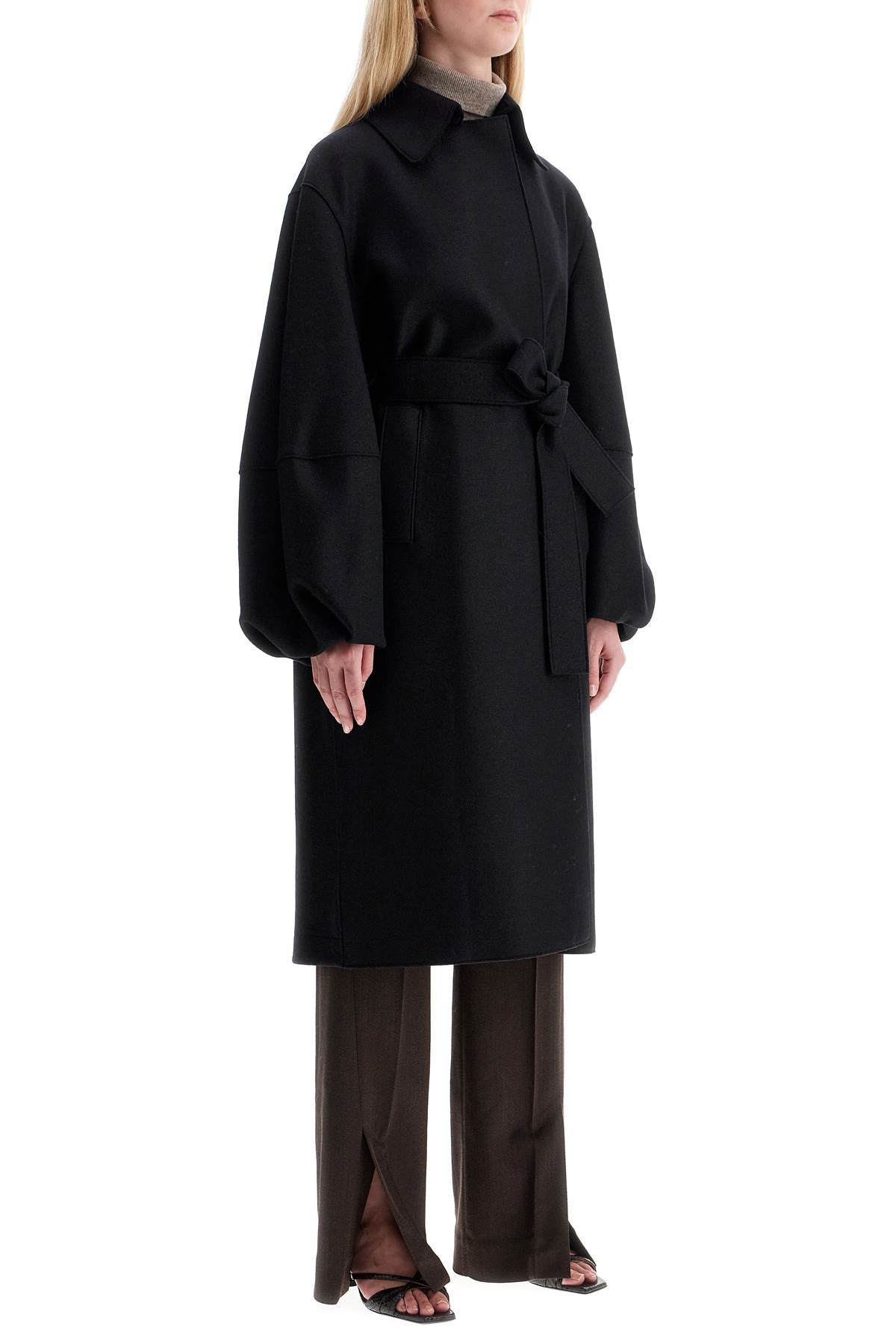 Harris Wharf London Pressed Wool Robe Coat With Nine Words