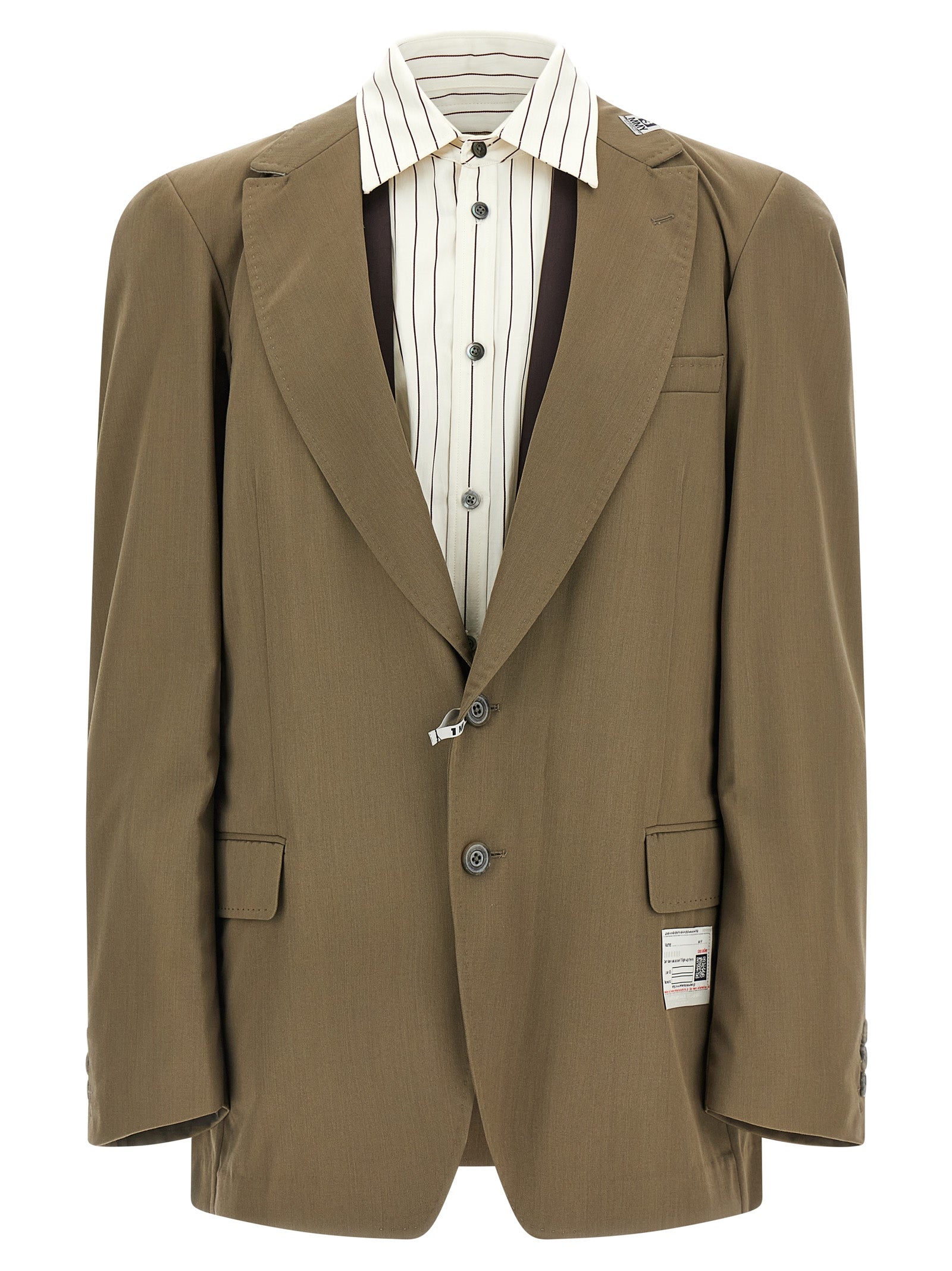 Maison Mihara Yasuhiro 'Mix Layered Wool Gabardine' Blazer