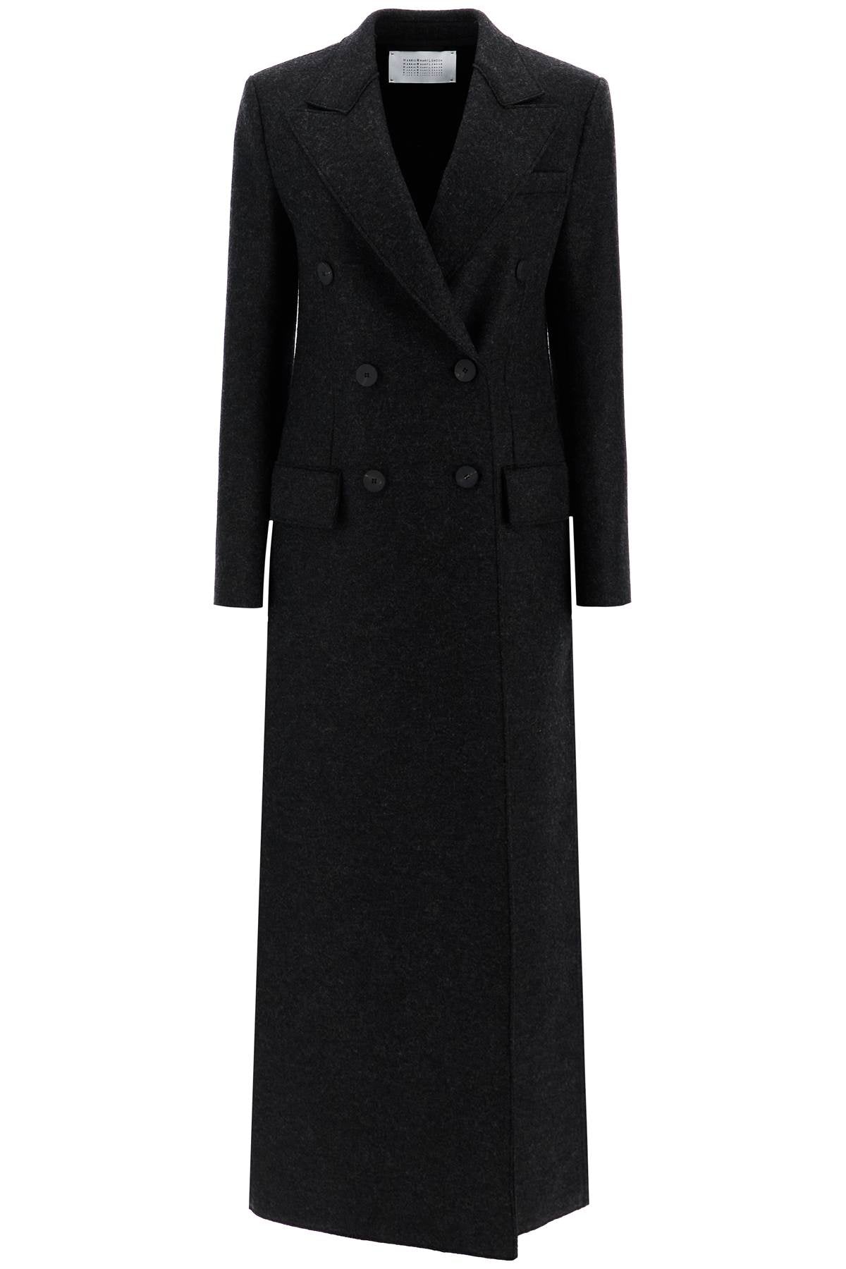 Harris Wharf London Double-Breasted Pressed Wool Coat