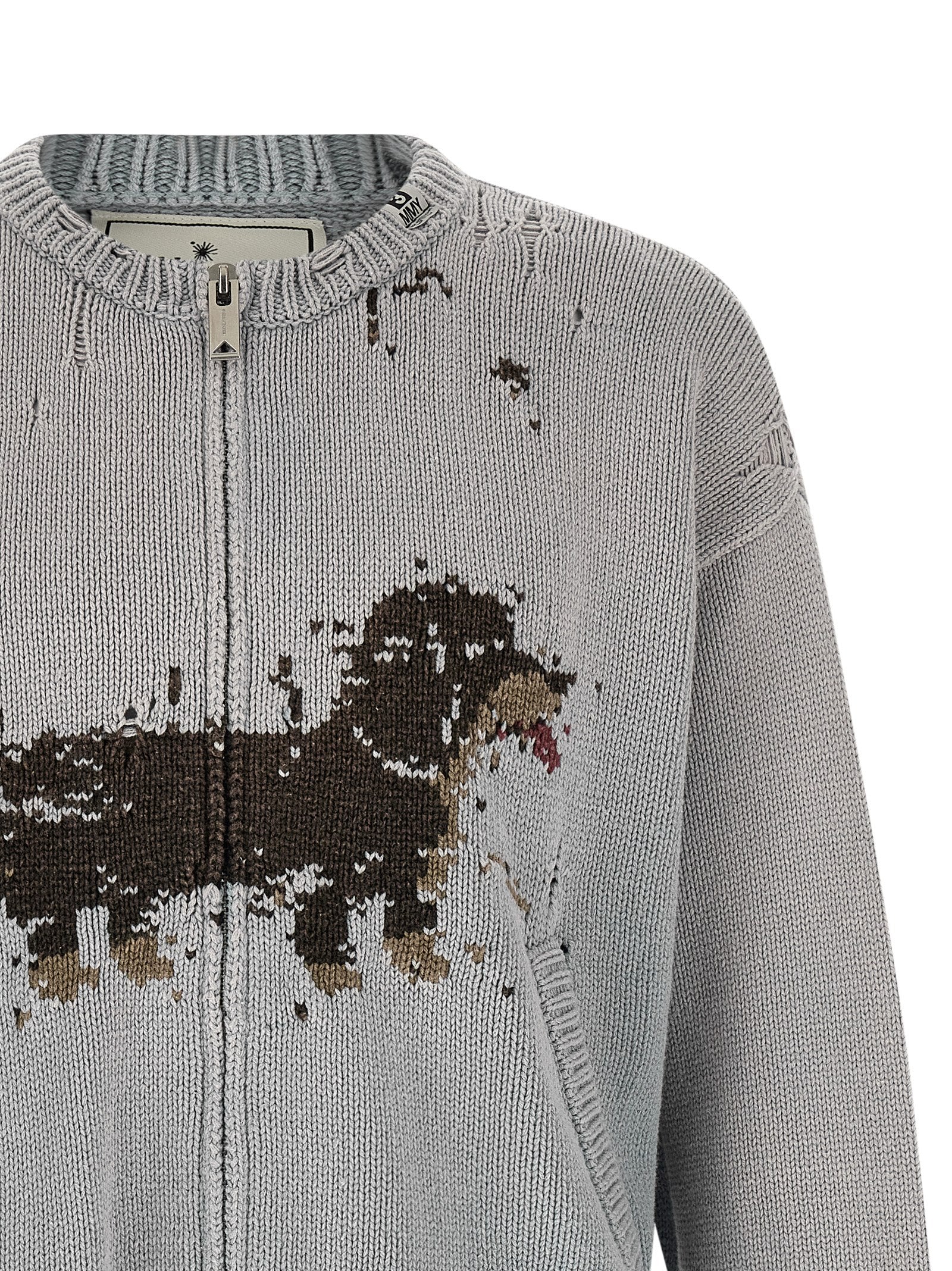 Maison Mihara Yasuhiro 'Dog Jacquard Knit' Cardigan