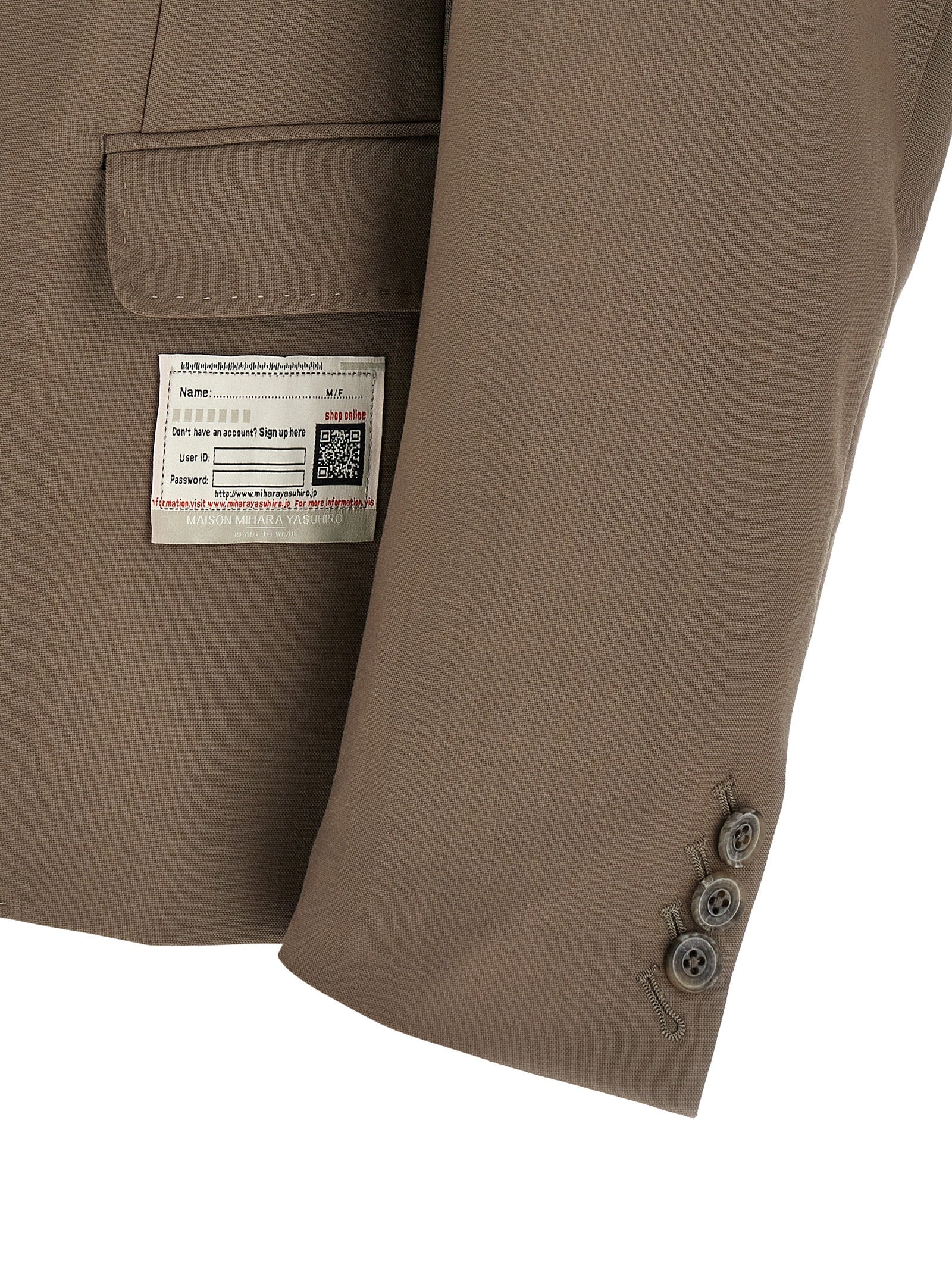 Maison Mihara Yasuhiro Double Layer Lapel Blazer Jacket