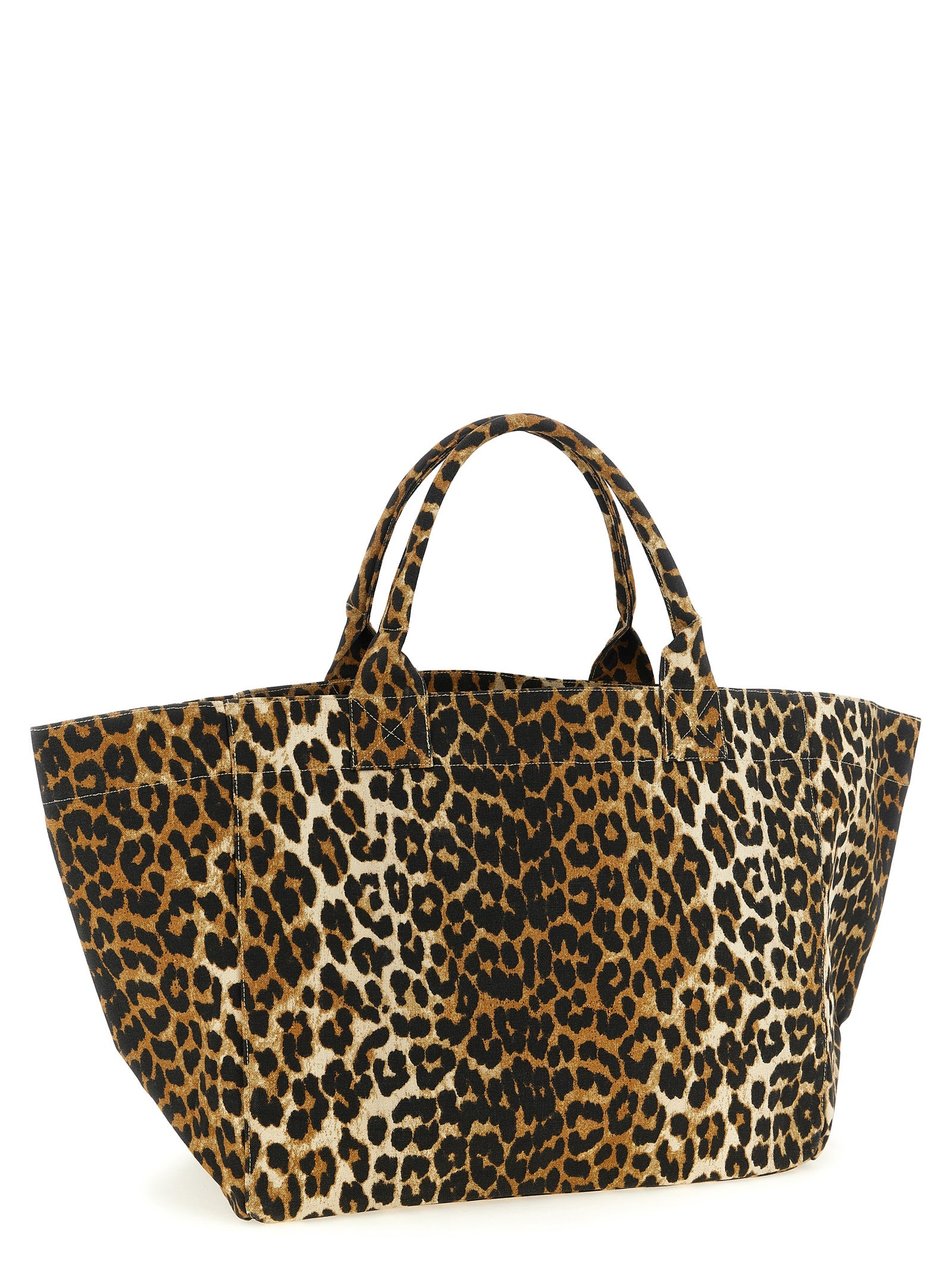Ganni 'Leopard Xxl' Shopping Bag