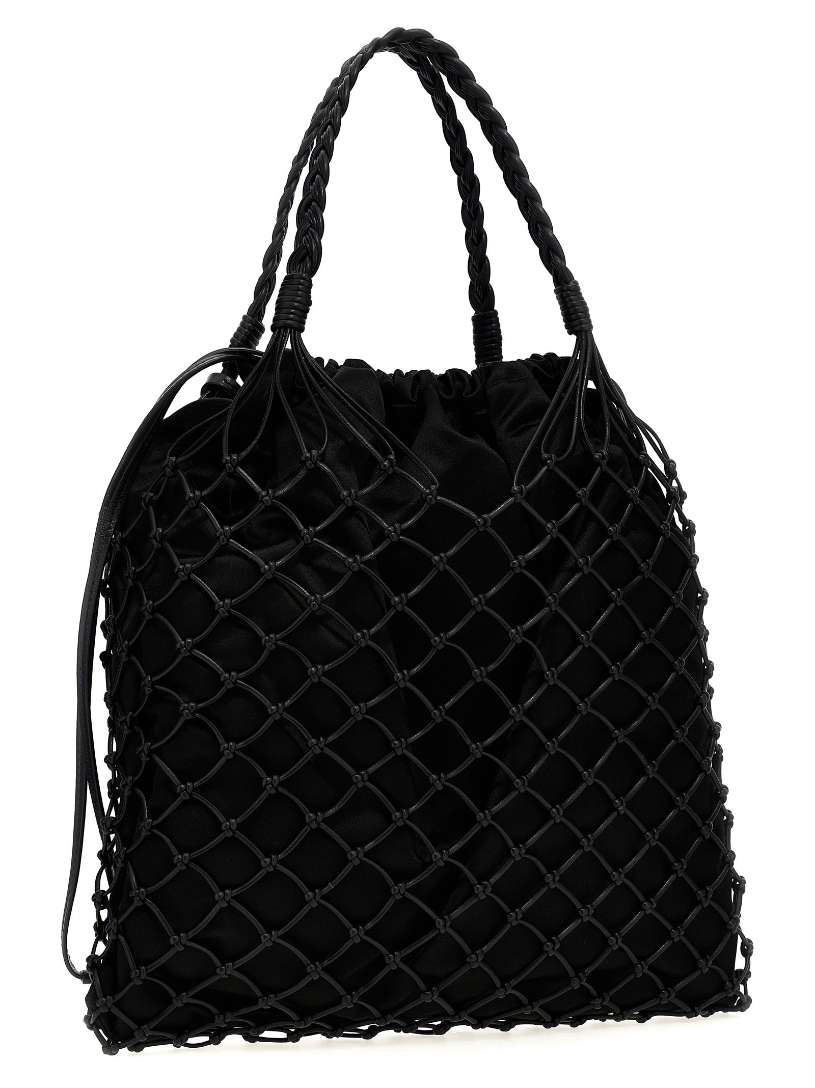 Moschino Woven Nappa Leather Shopping Bag