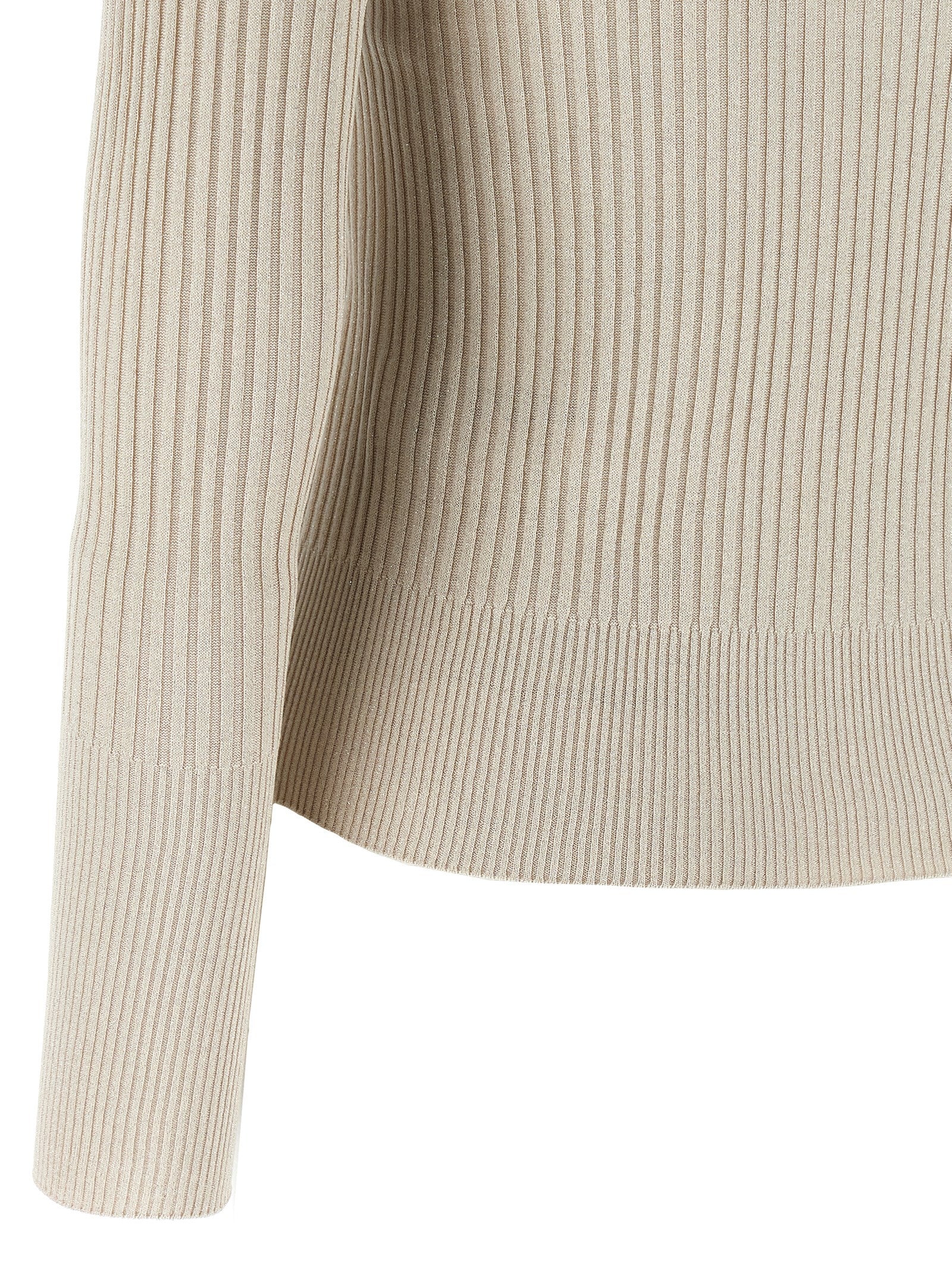 Peserico Lurex Ribbed Polo Shirt