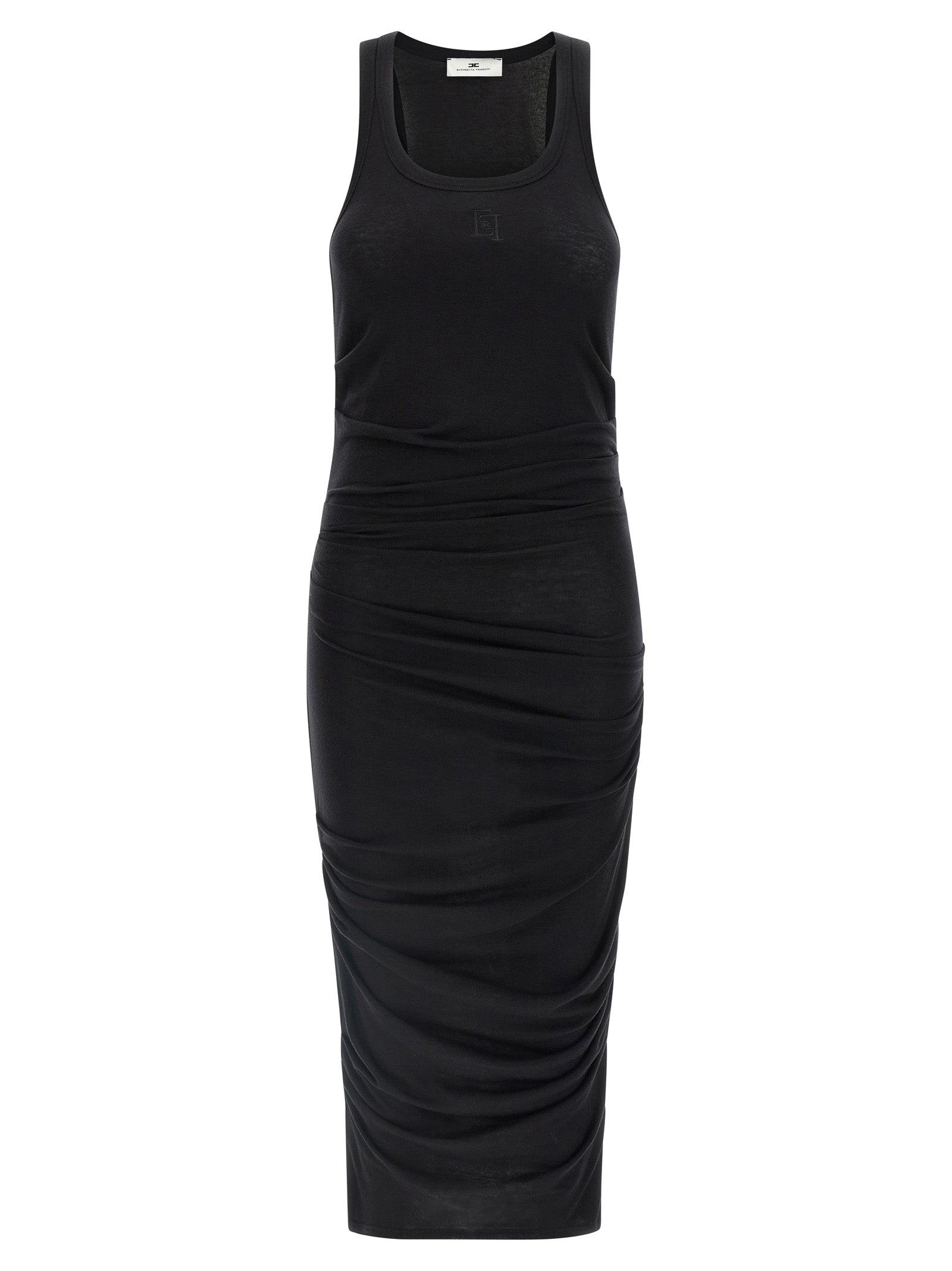 Elisabetta Franchi Logo Embroidery Dress