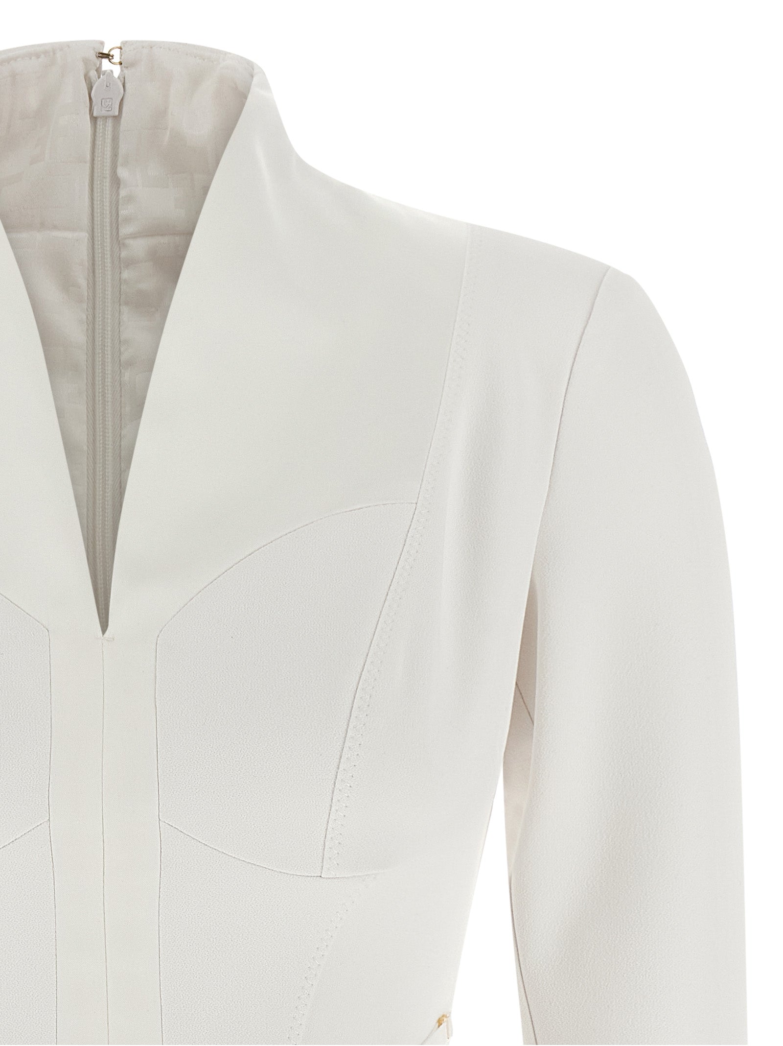 Elisabetta Franchi Logo Dress With Elastic Bands