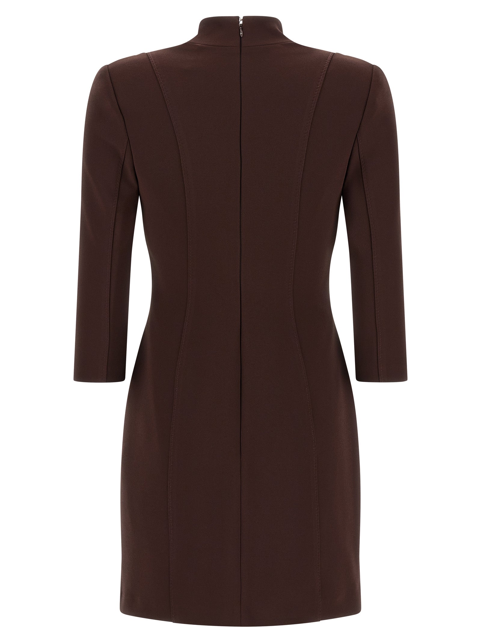 Elisabetta Franchi Logo Dress With Elastic Bands