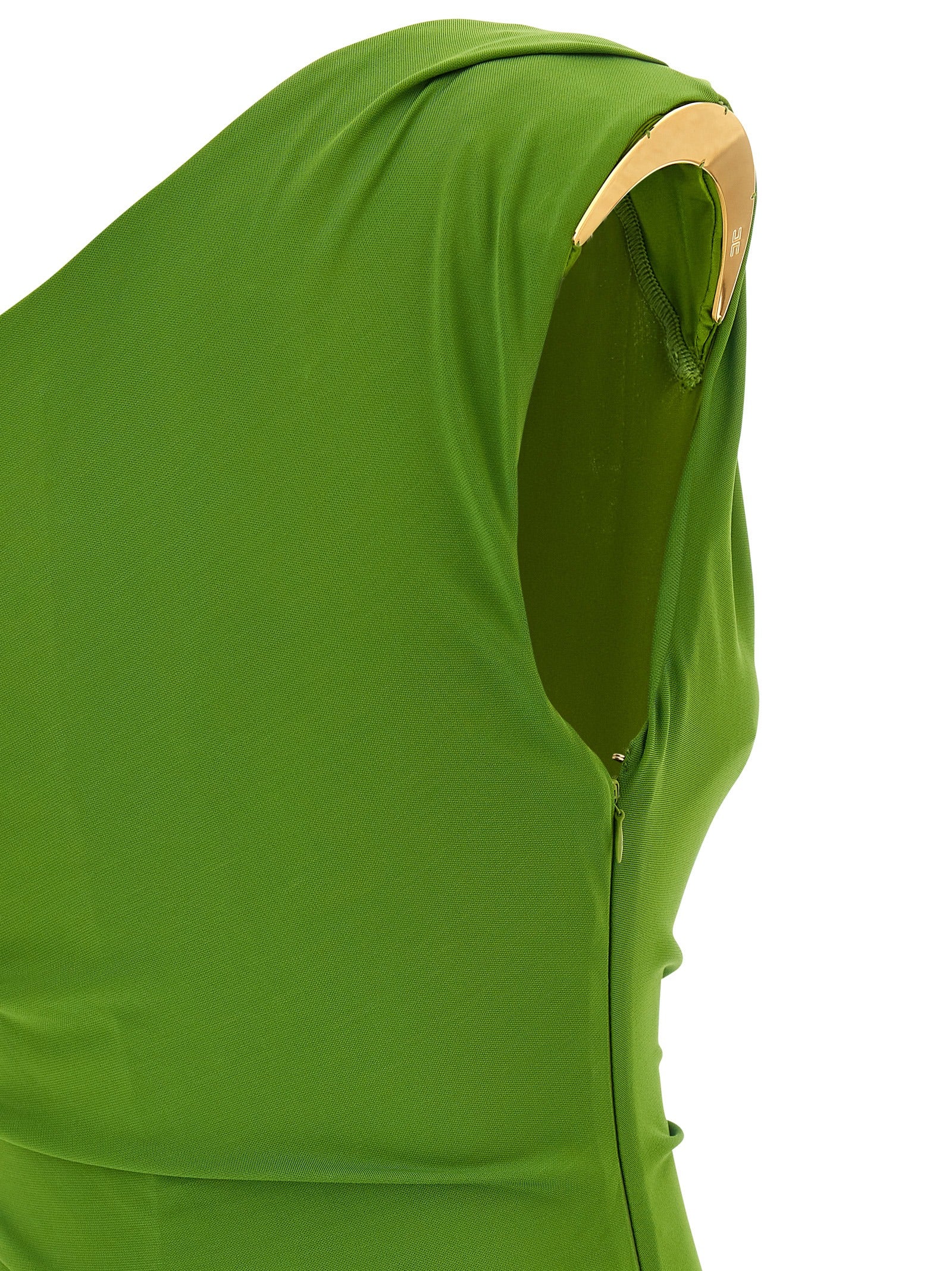 Elisabetta Franchi Jewel Shoulder Dress