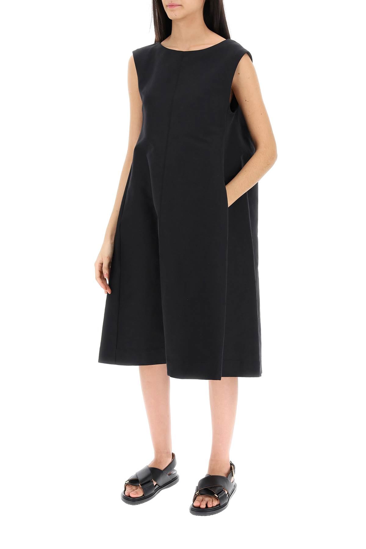 Marni Flared Dress In Cotton Cady