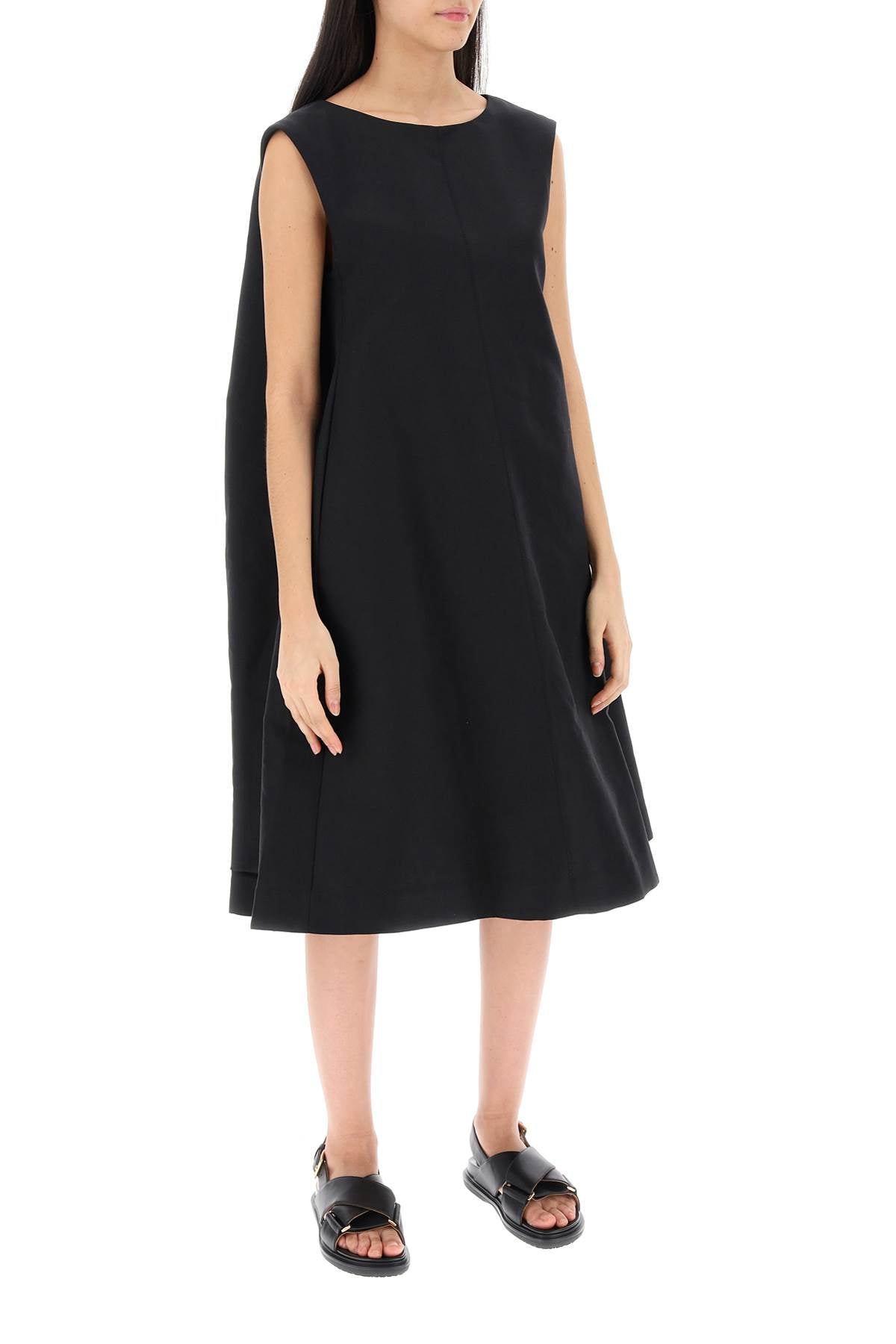 Marni Flared Dress In Cotton Cady