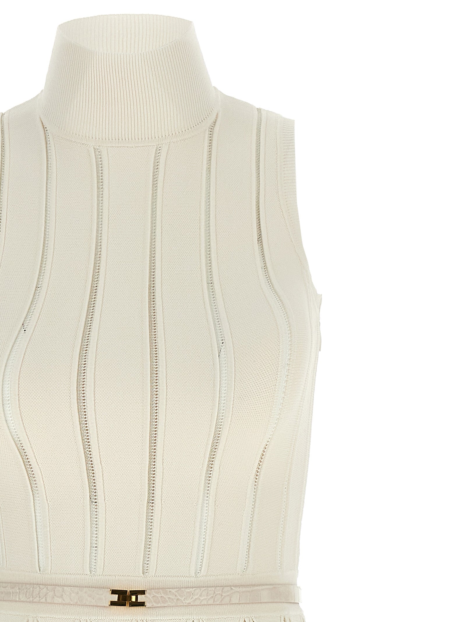 Elisabetta Franchi Weft Dress À Jour