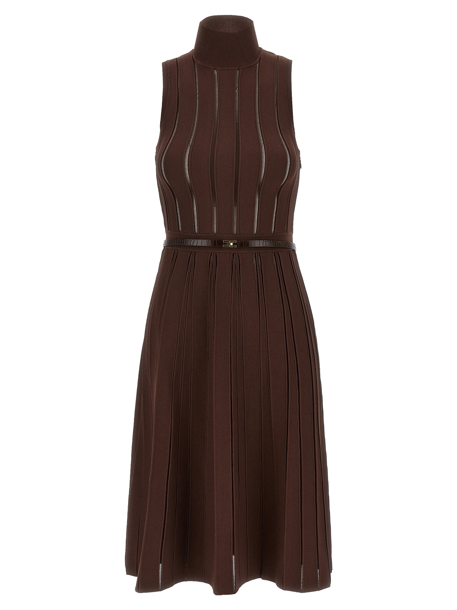 Elisabetta Franchi Weft Dress À Jour