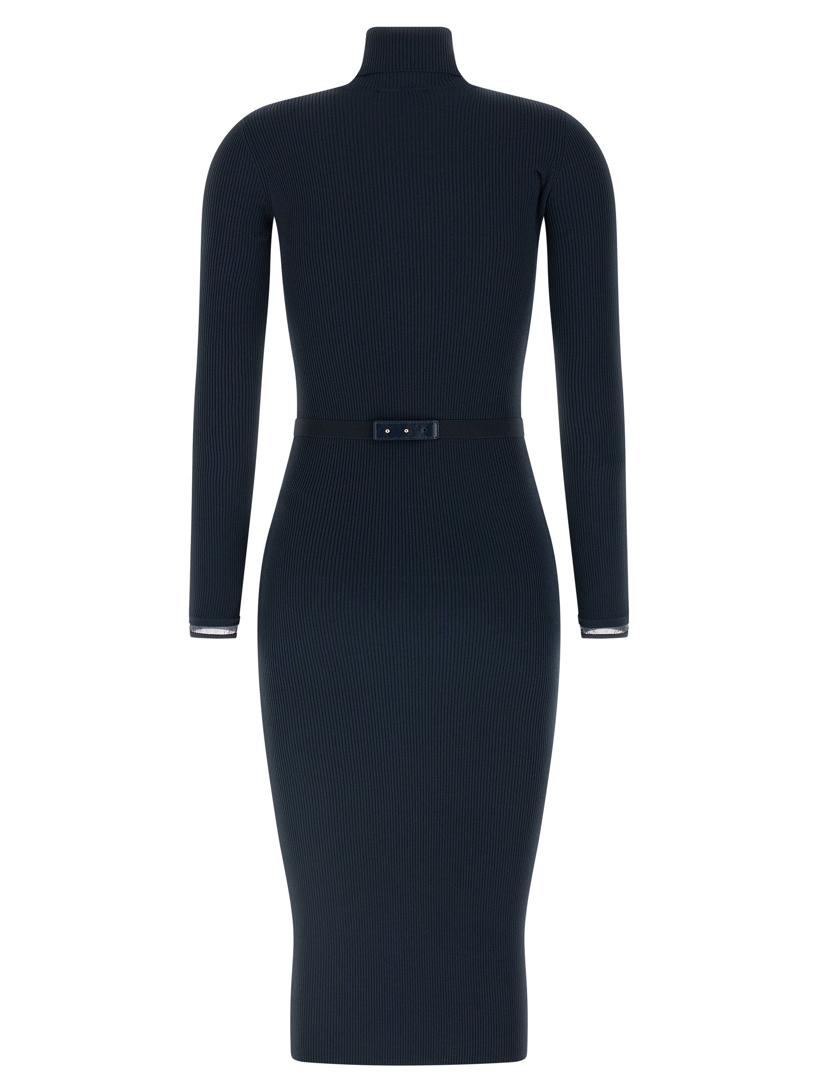 Elisabetta Franchi Logo Belt Dress