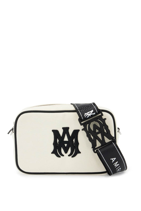 Amiri Canvas Camera Bag With Adjustable Strap White