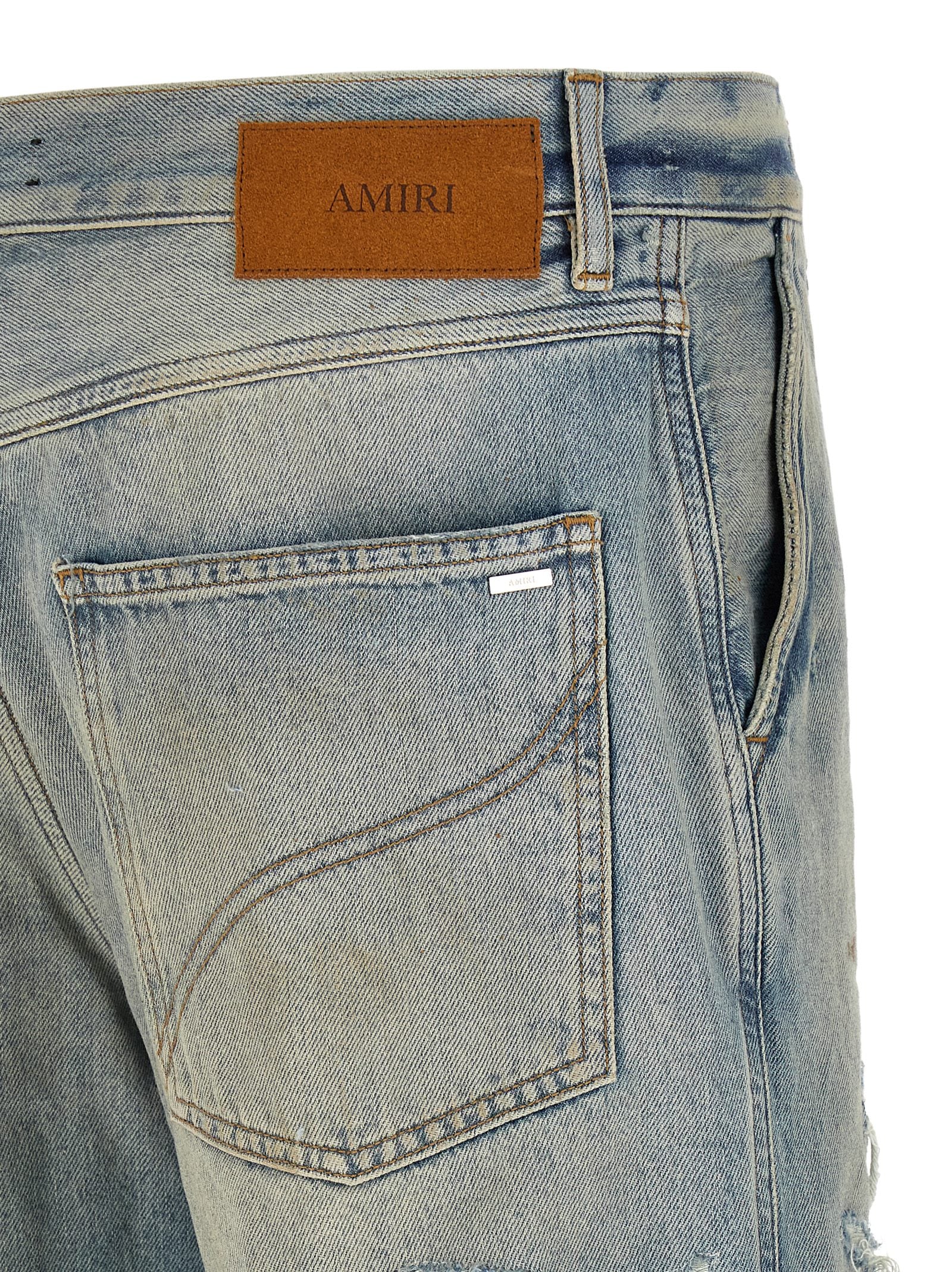 Amiri 'Checkered Repair Bootcut' Jeans