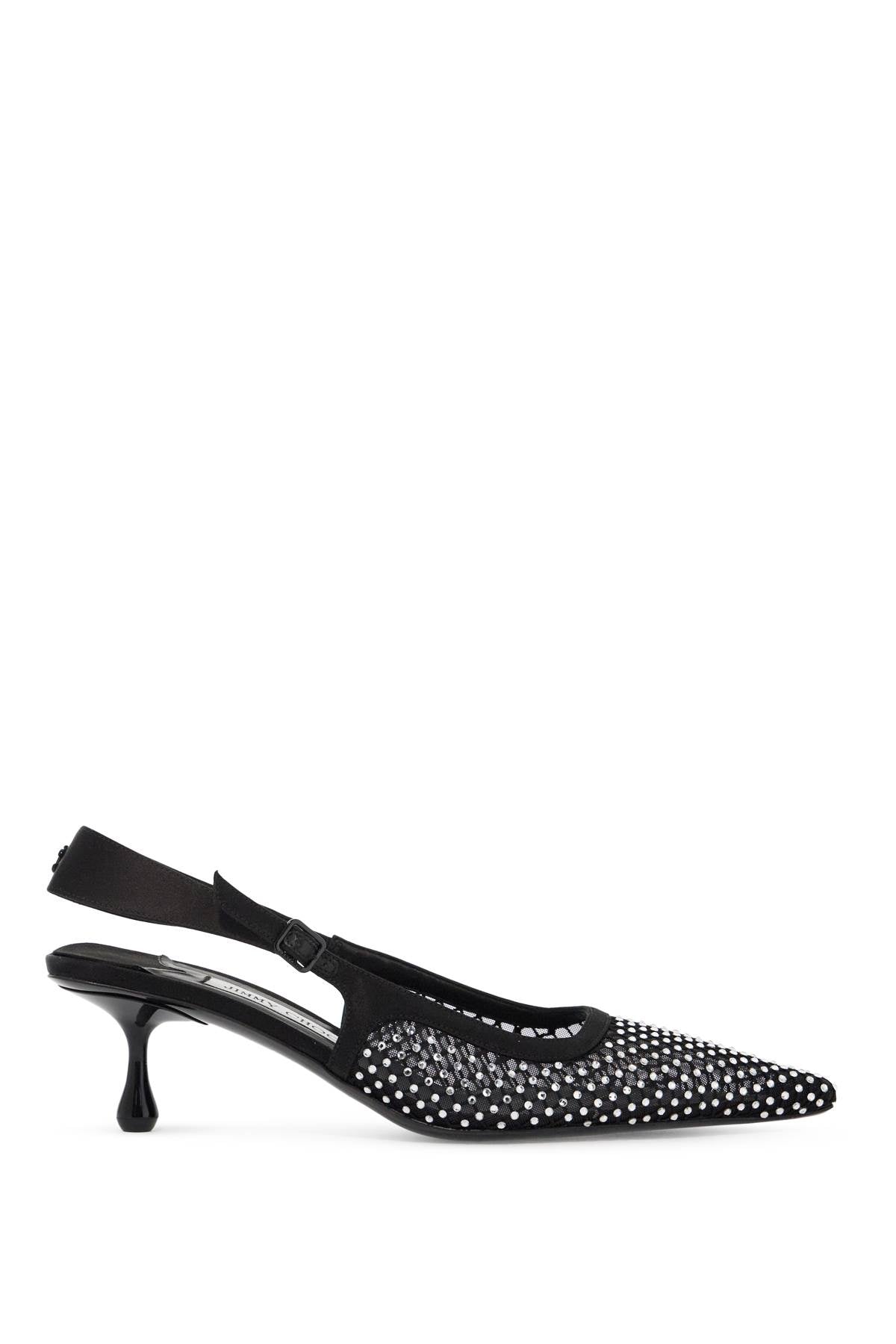 Jimmy Choo 'Mesh And Satin Slingback Amel 50 Dã©Col