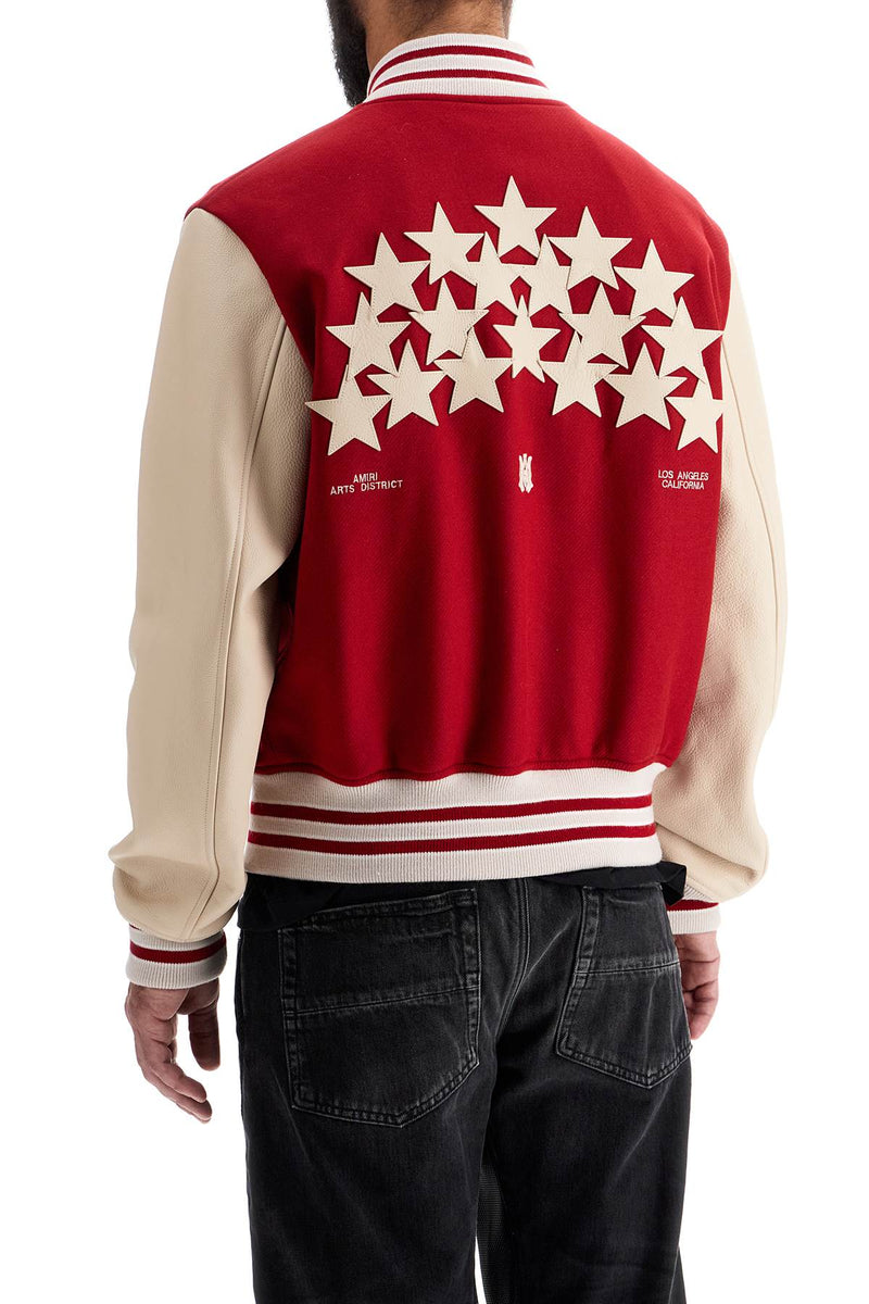 Amiri Stars Bomber Jacket Red