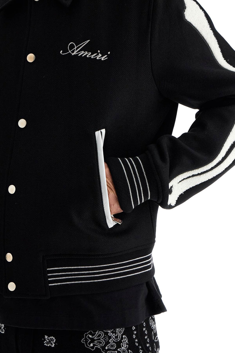 Amiri Bones Varsity Jacket Black