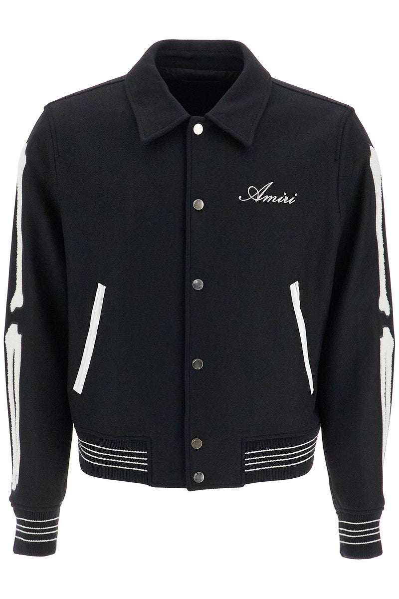 Amiri Bones Varsity Jacket Black