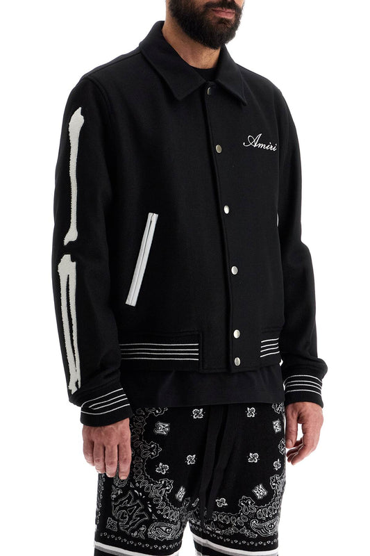 Amiri Bones Varsity Jacket Black