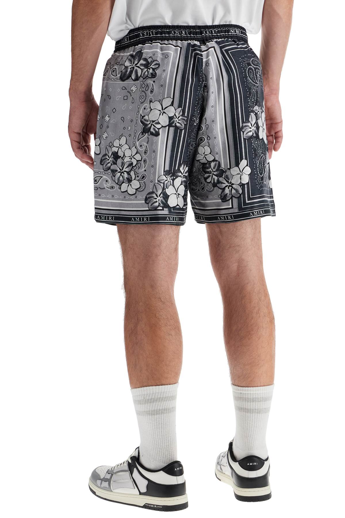 Amiri Silk Bandana Print Bermuda Shorts