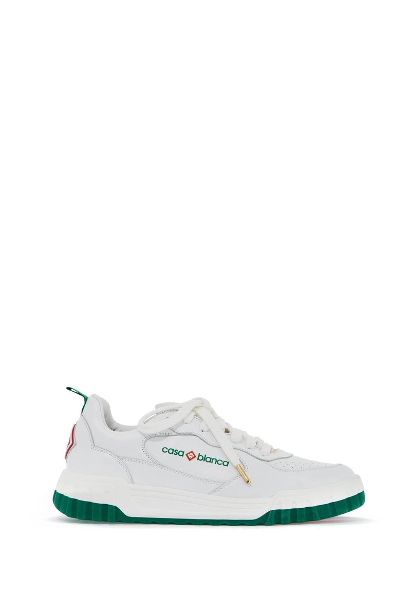 Casablanca Leather Court Sneakers For A White