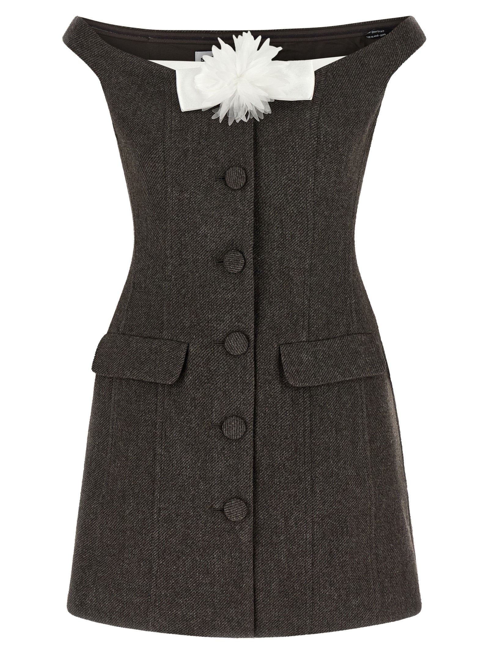 Self Portrait Bardot Neckline Dress