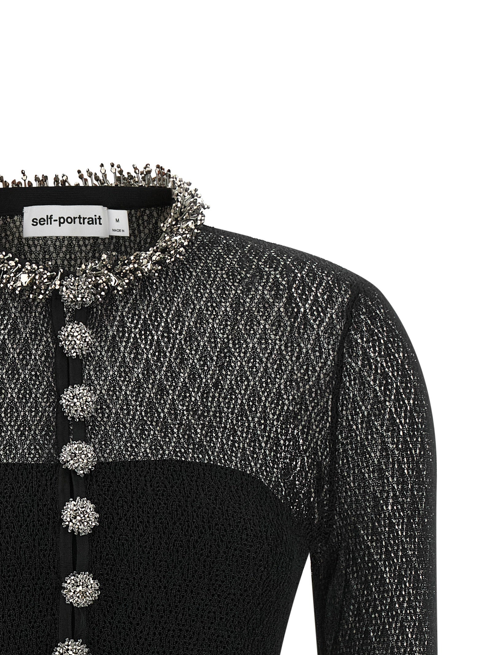 Self Portrait Openwork Knitted Bodysuit