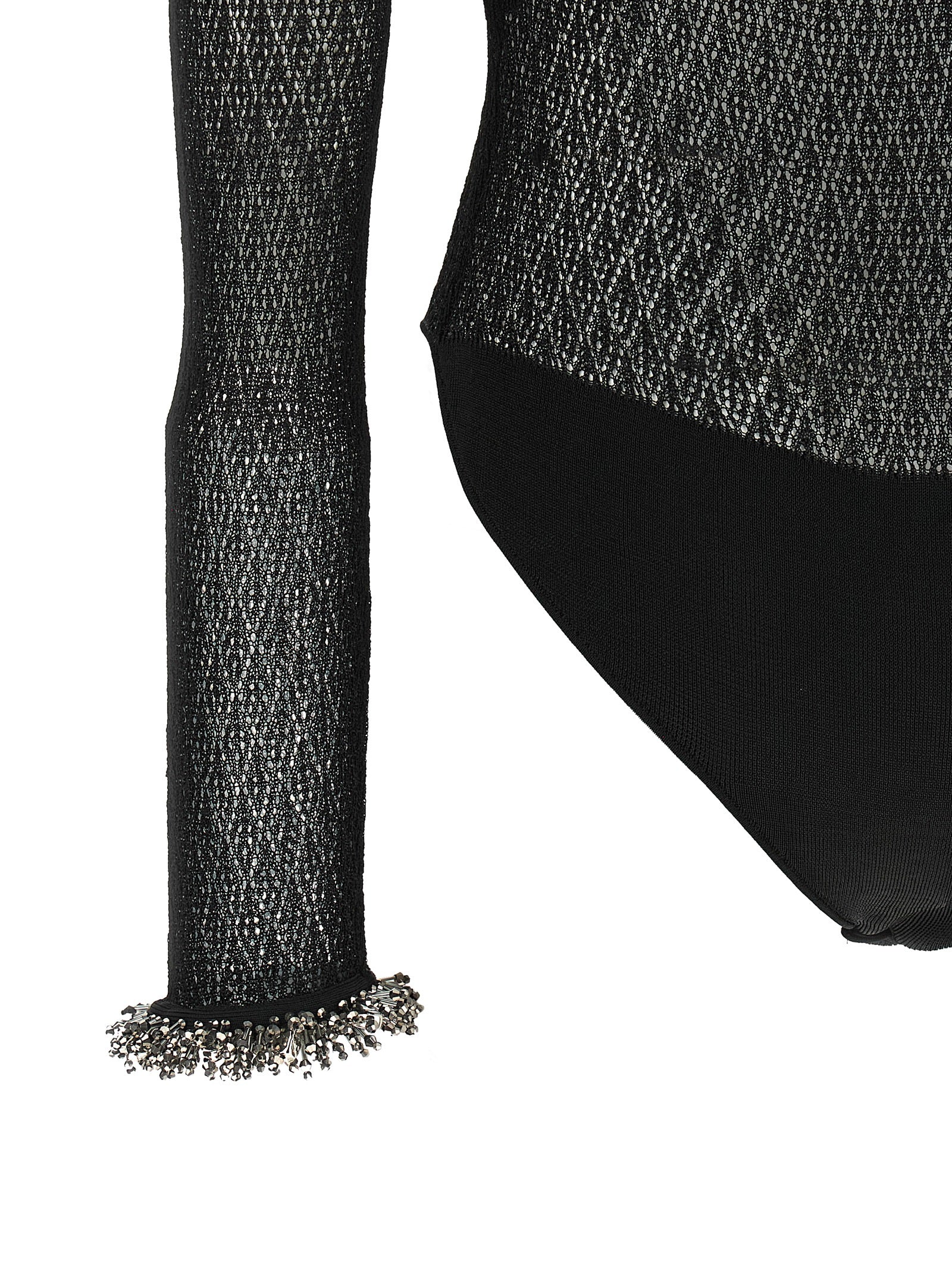 Self Portrait Openwork Knitted Bodysuit