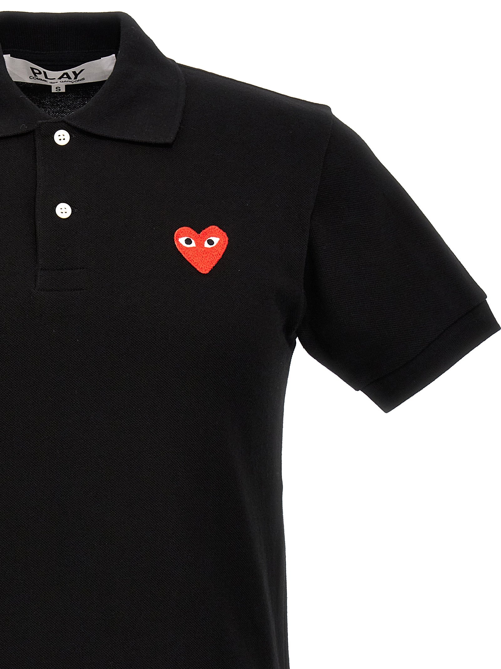 Comme Des Garçons Play Logo Patch Polo Shirt