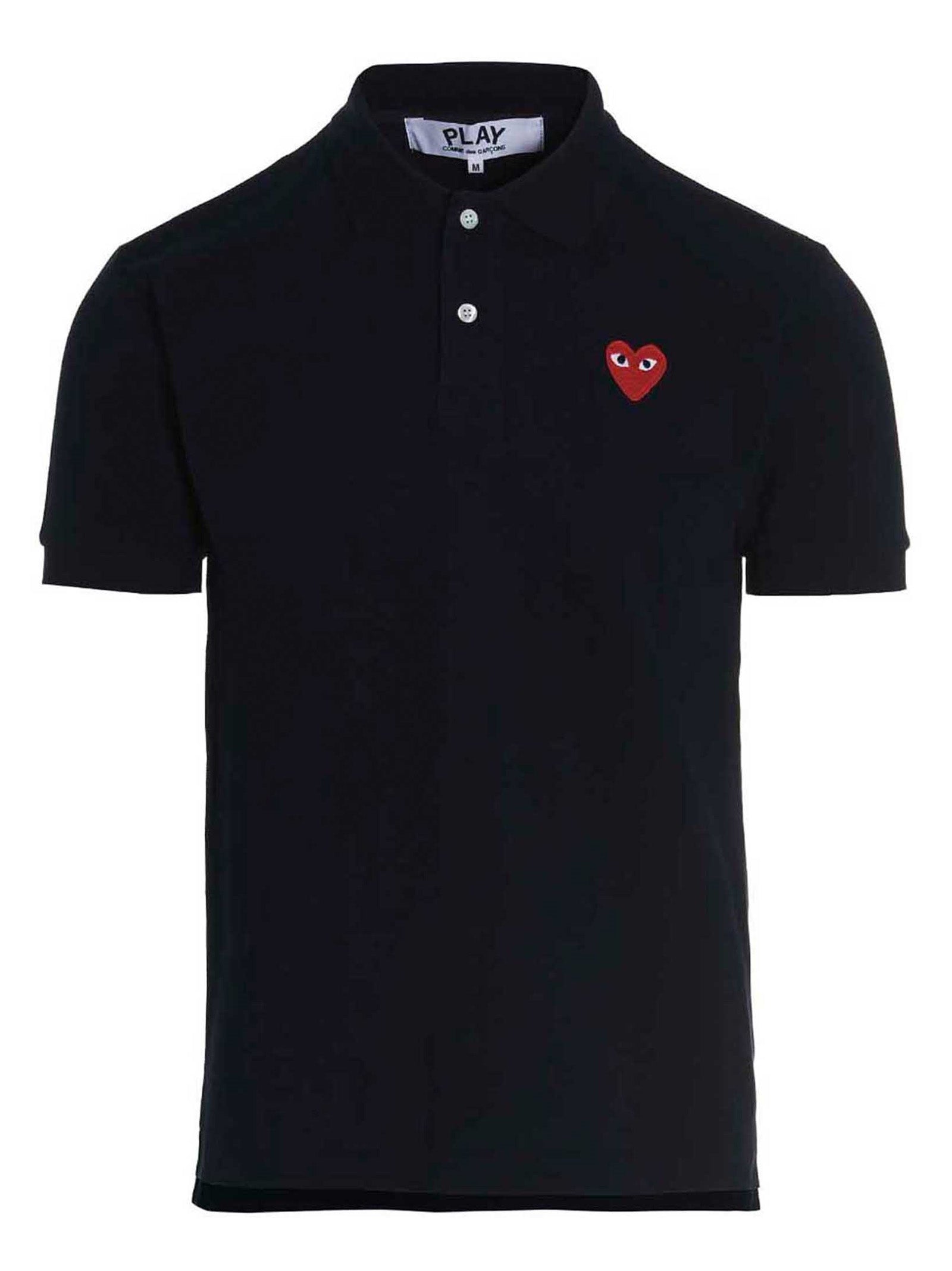 Comme Des Garçons Play Logo Patch Polo Shirt