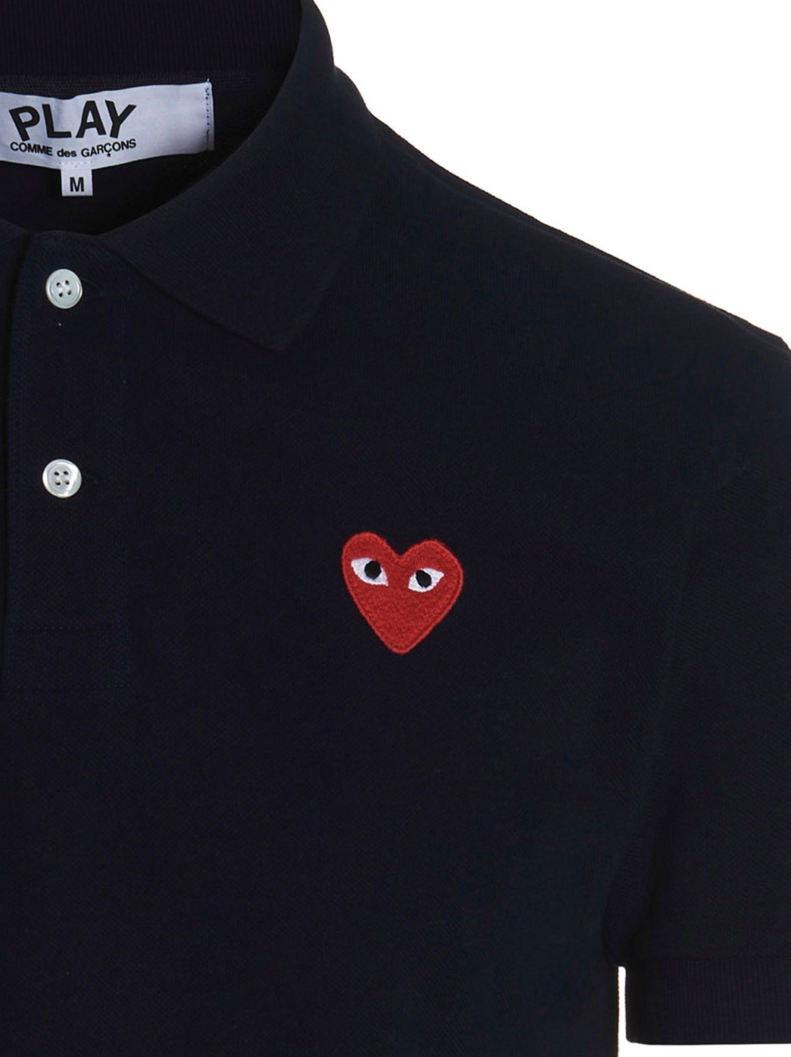 Comme Des Garçons Play Logo Patch Polo Shirt