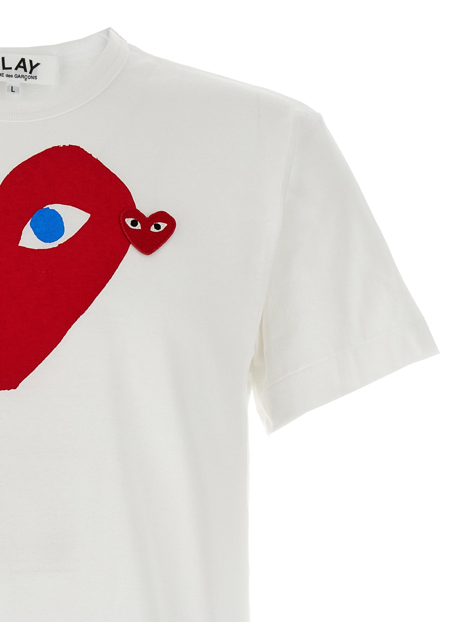 Comme Des Garçons Play Printed T-Shirt And Logo Patch