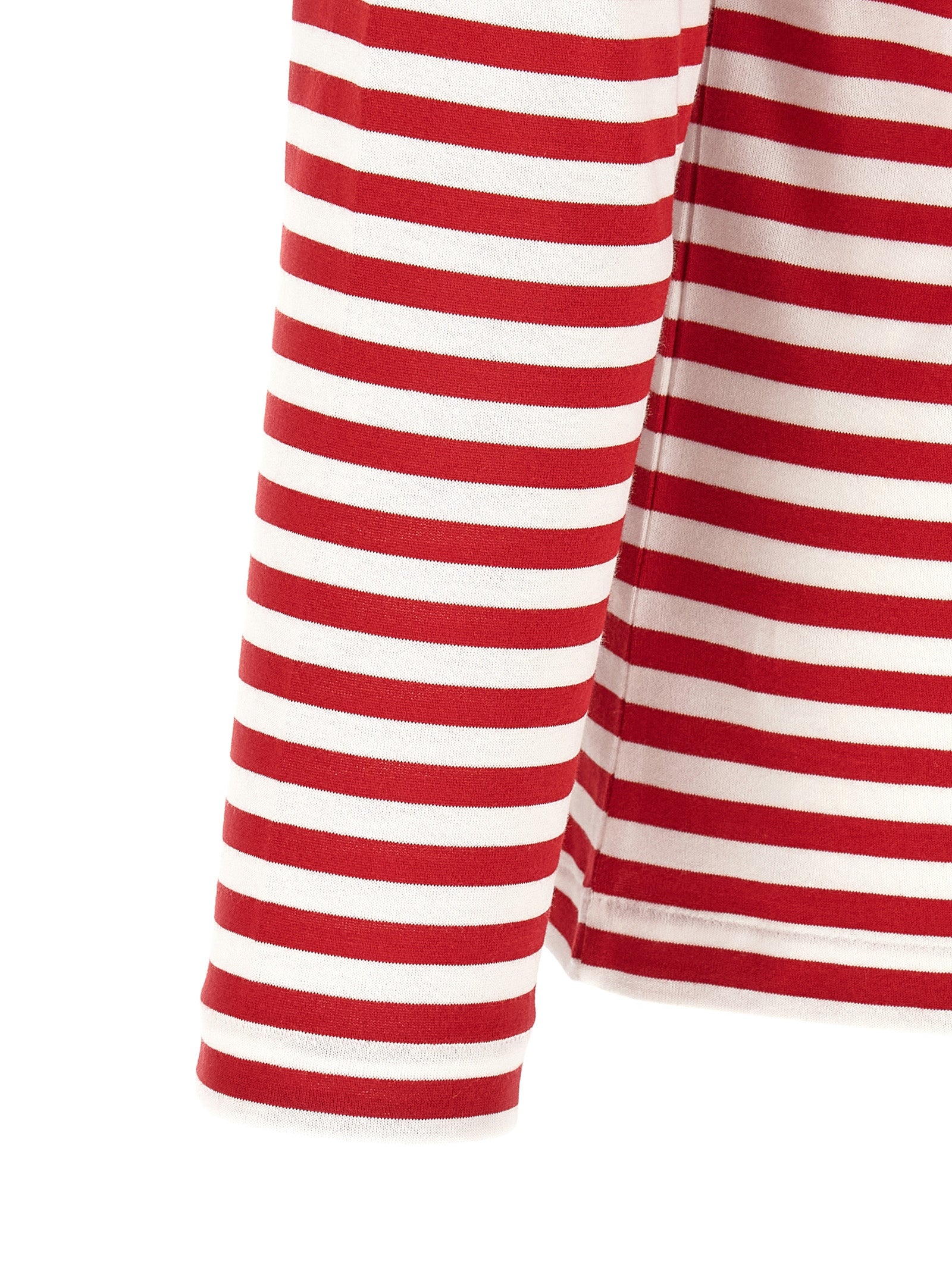Comme Des Garçons Play Striped T-Shirt With Heart Patch