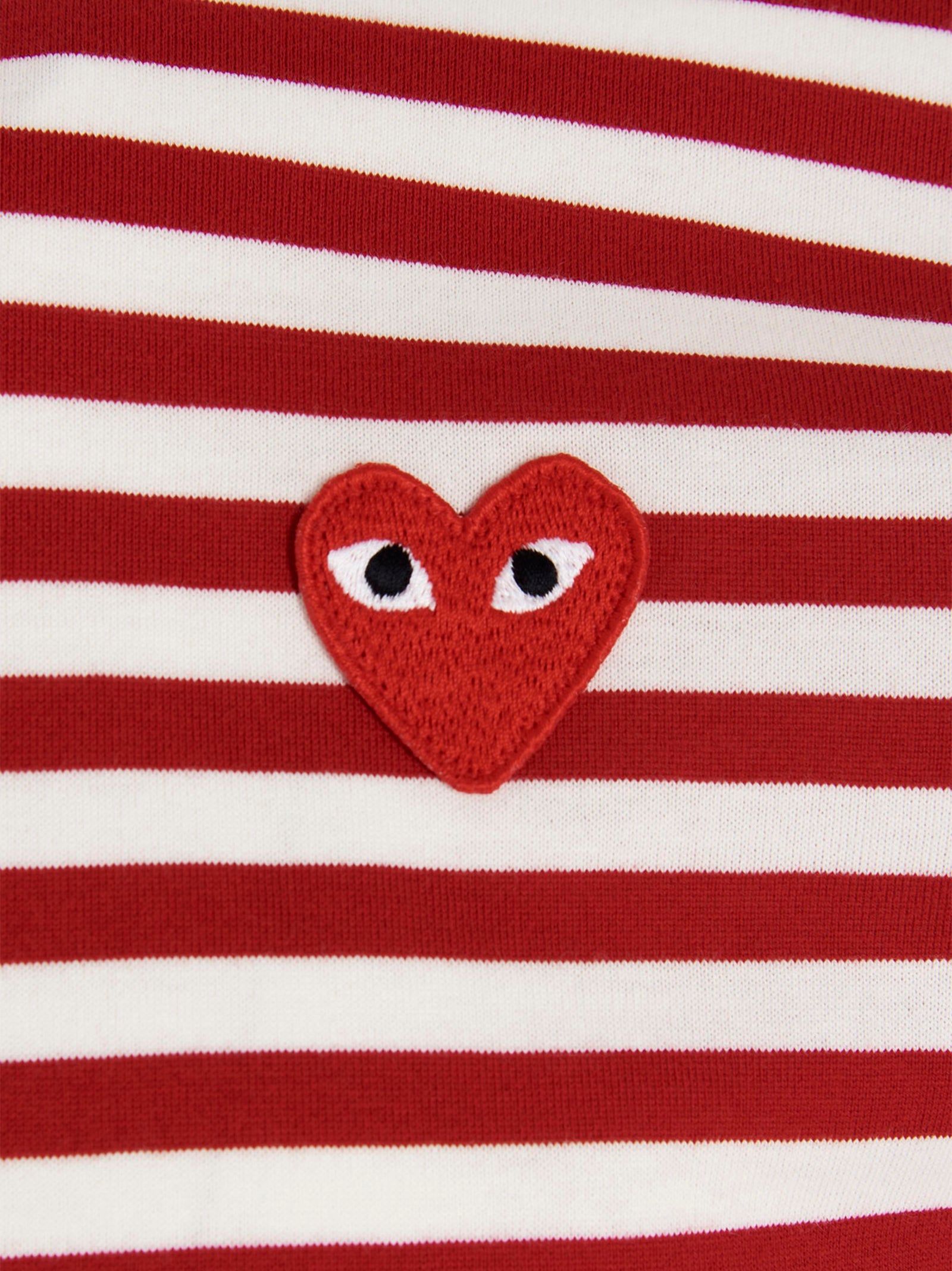 Comme Des Garçons Play Logo Patch Stripes T-Shirt