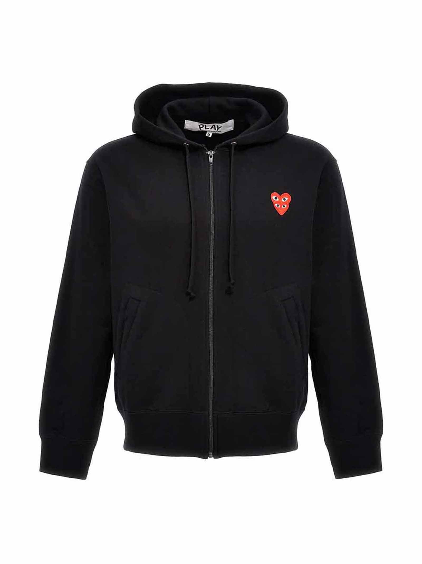 Comme Des Garçons Play 'Double Heart' Hoodie